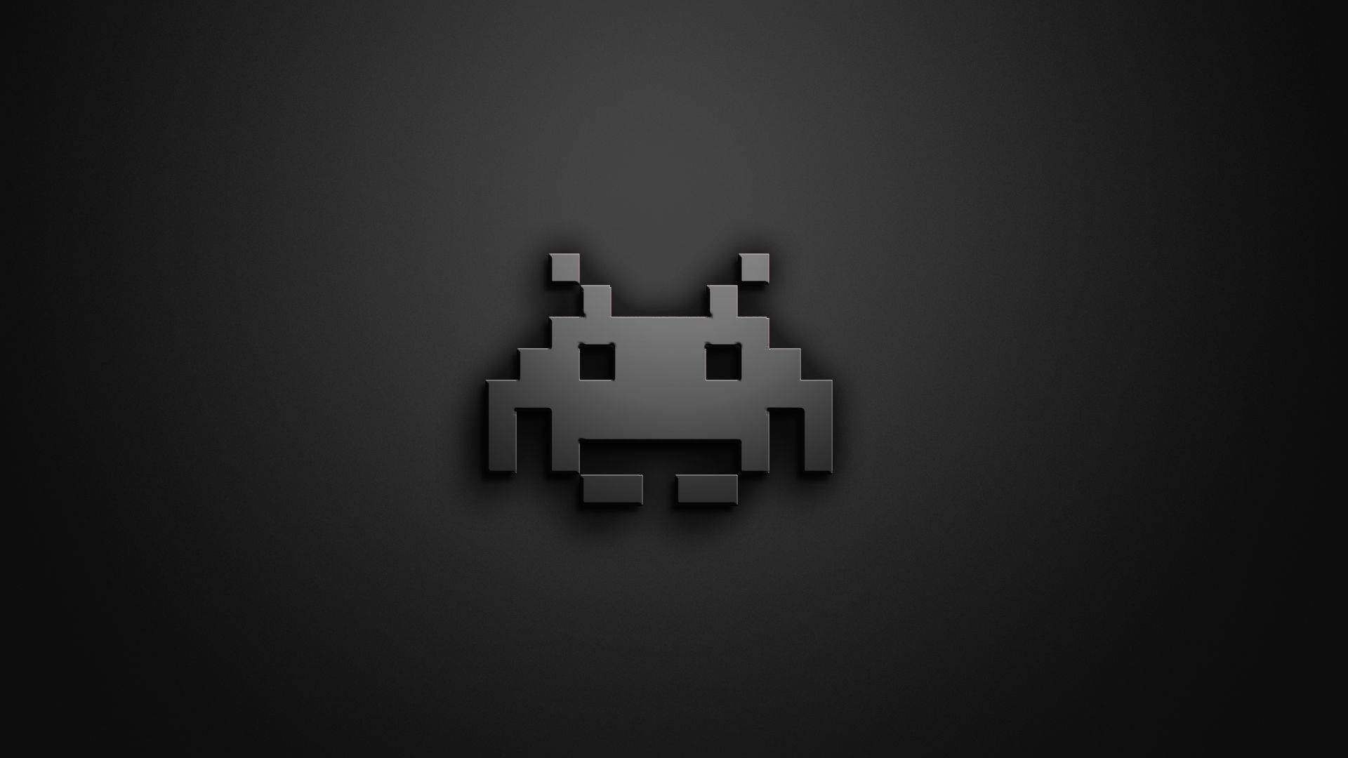 1920 X 1080 Gaming Space Invaders Crab Icon Background