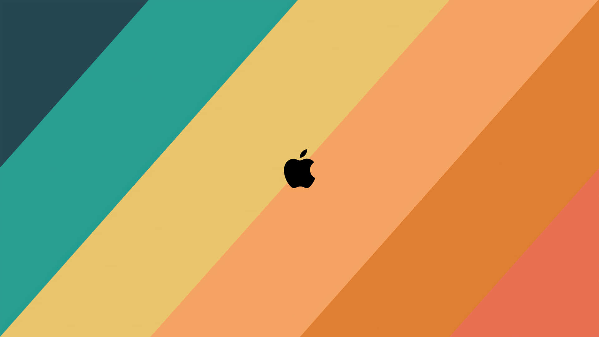 1920 X 1080 Minimalist Black Apple Logo Background