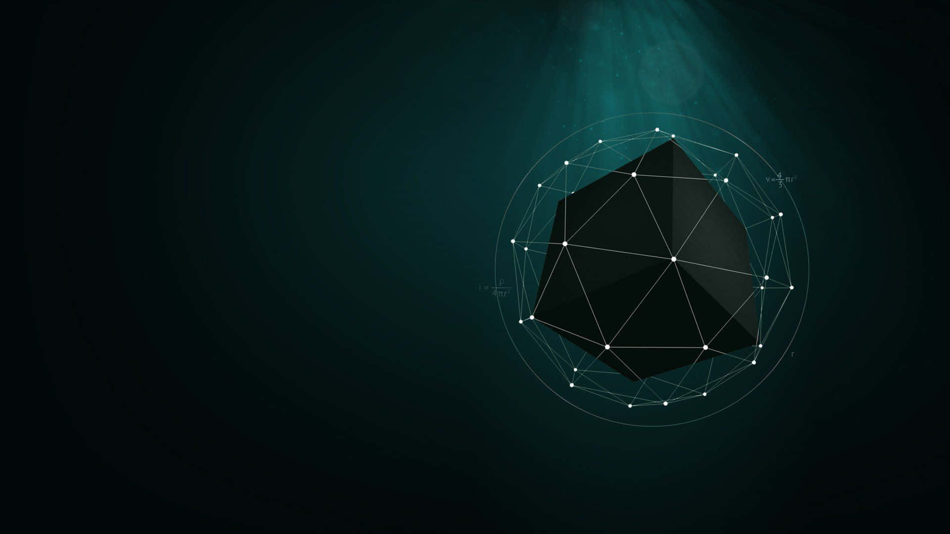 1920 X 1080 Minimalist Black Cube Background