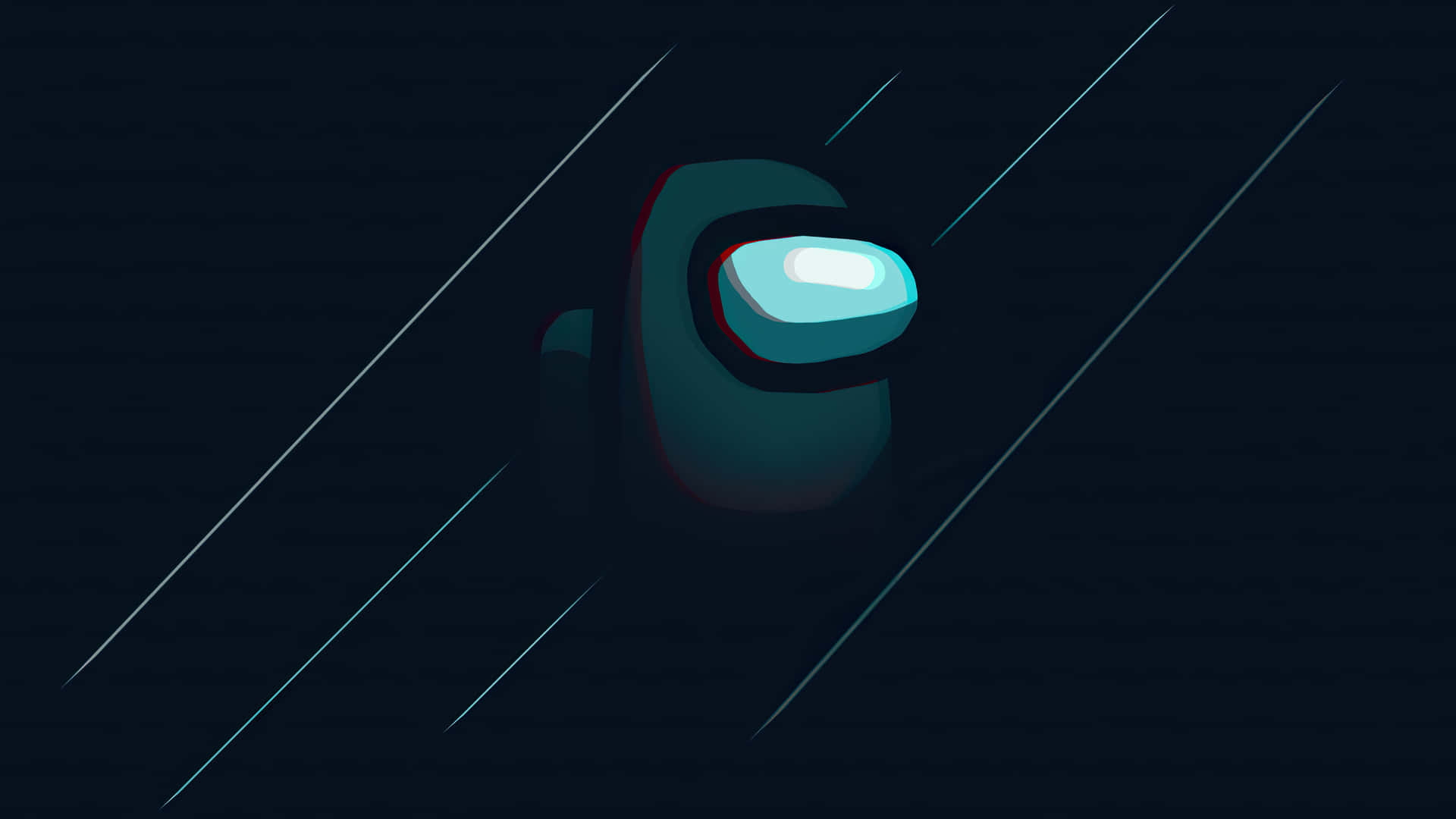 1920 X 1080 Minimalist Dark Green Among Us Background