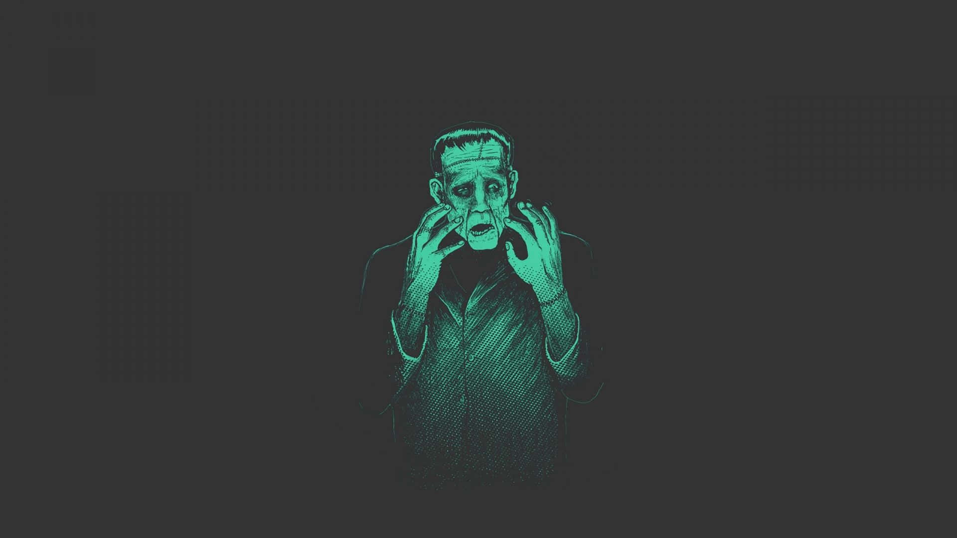 1920 X 1080 Minimalist Frankenstein Monster Background