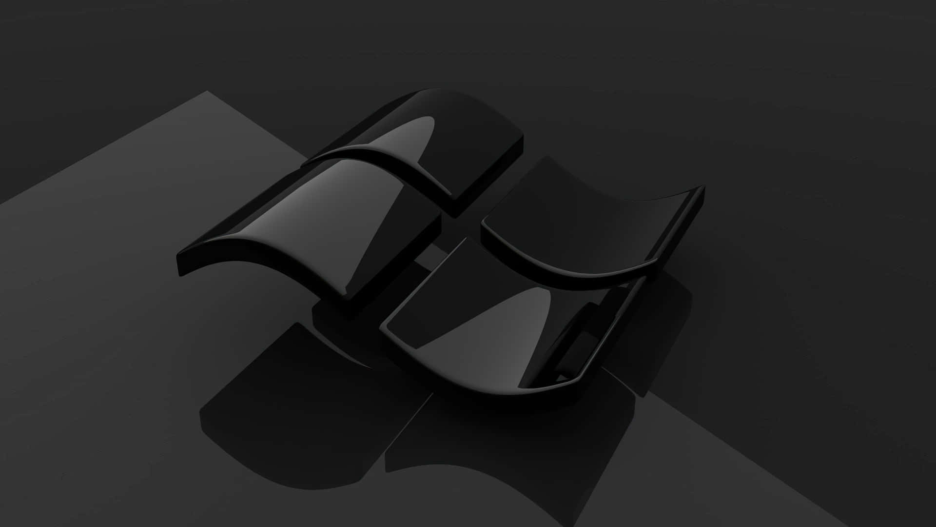 1920 X 1080 Minimalist Glossy Black Windows Background