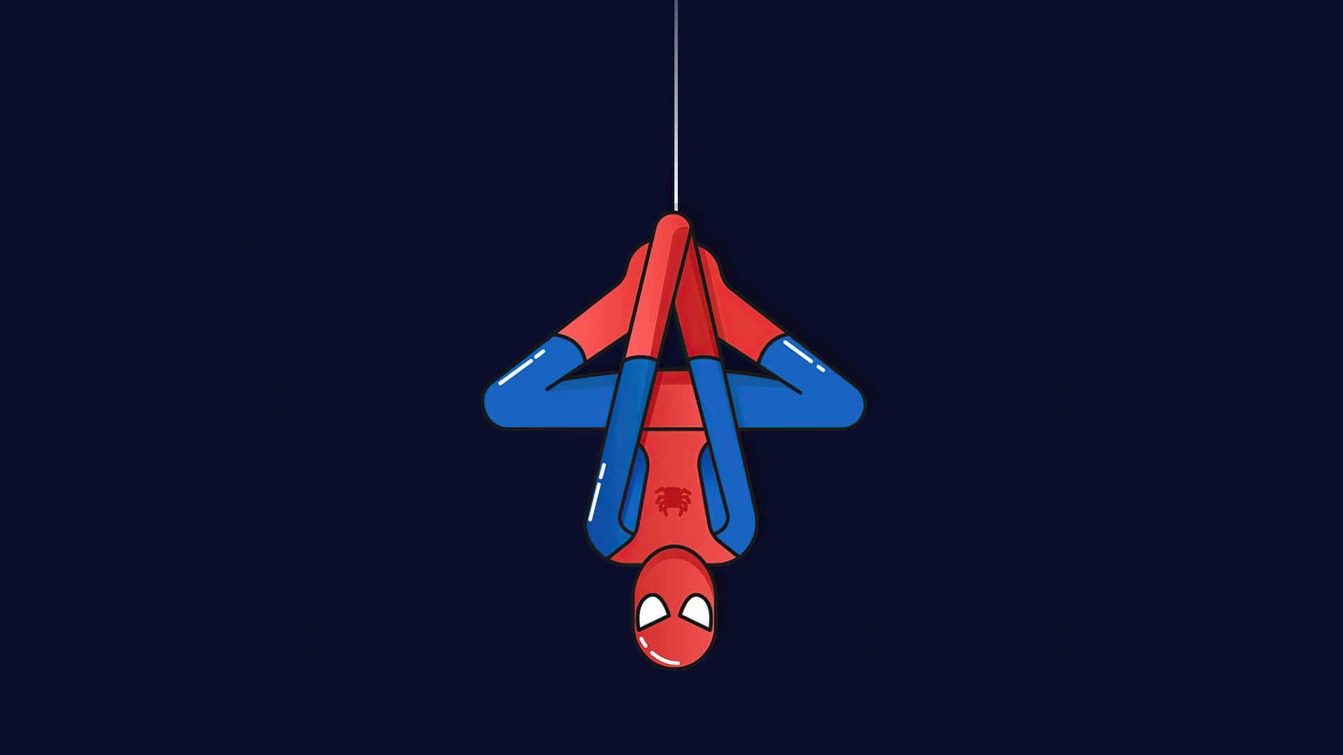 1920 X 1080 Minimalist Spider-man Upside Down
