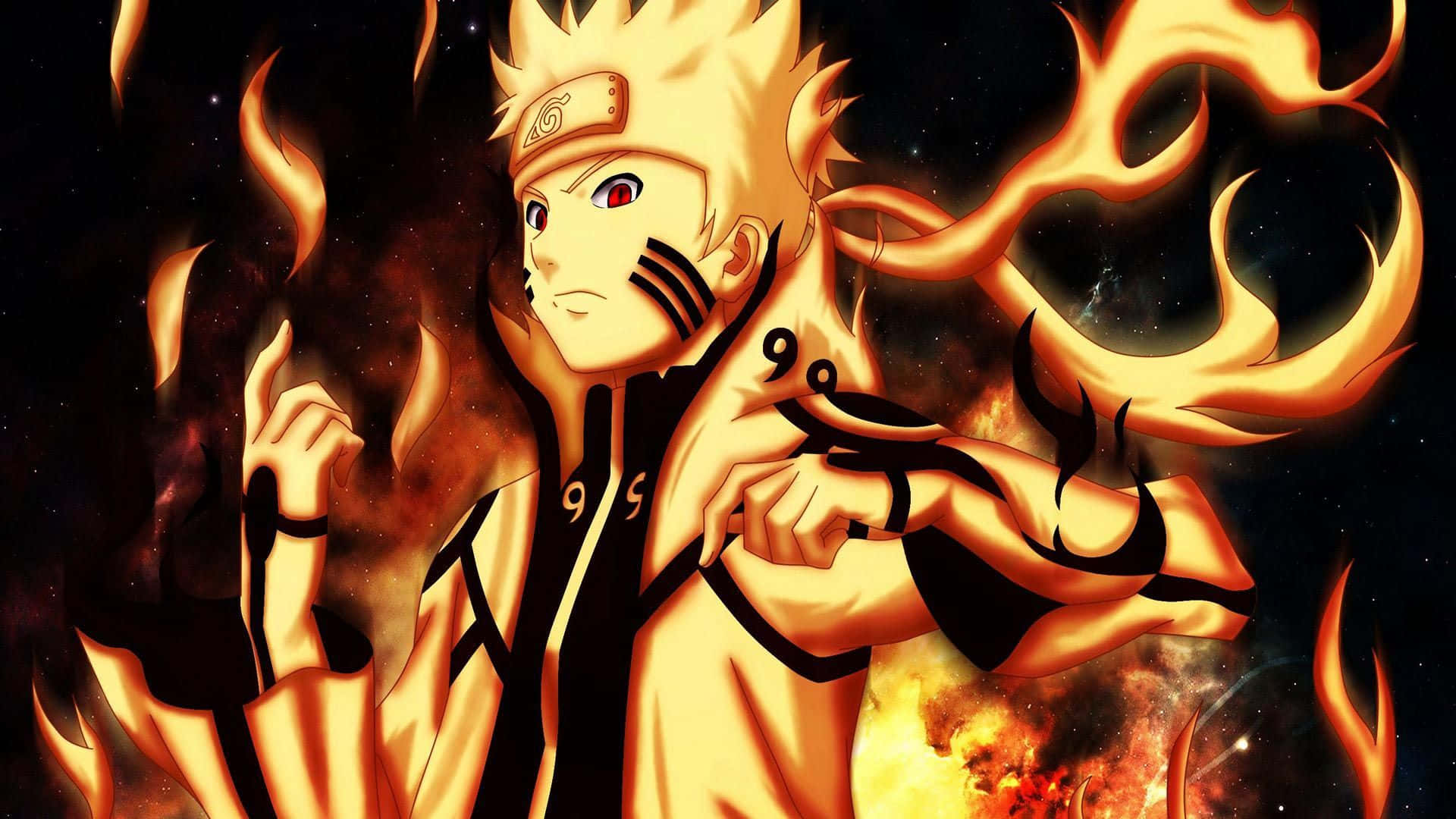 1920 X 1080 Naruto In Flames Background