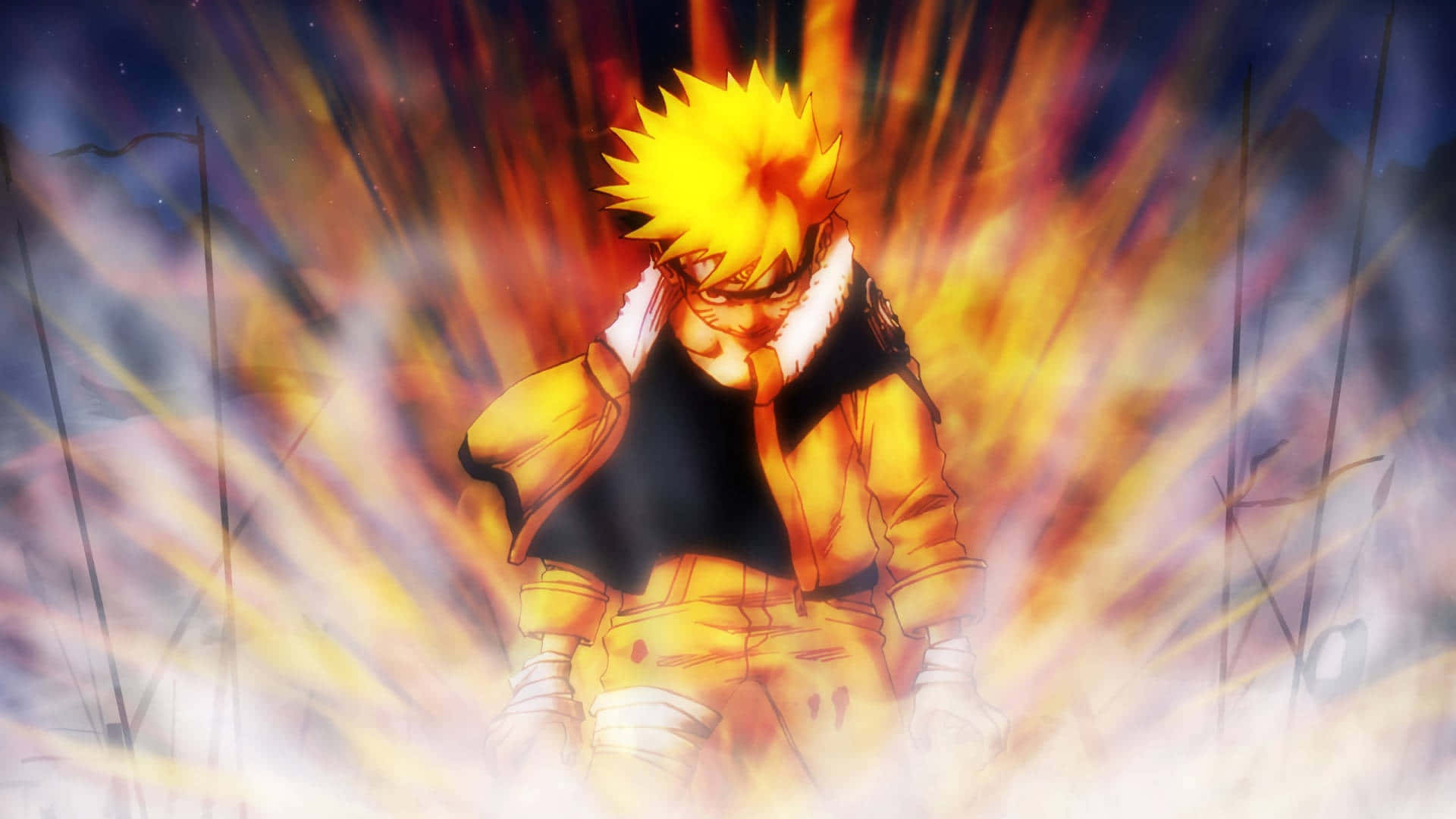 1920 X 1080 Naruto Surrounded In Smoke Background