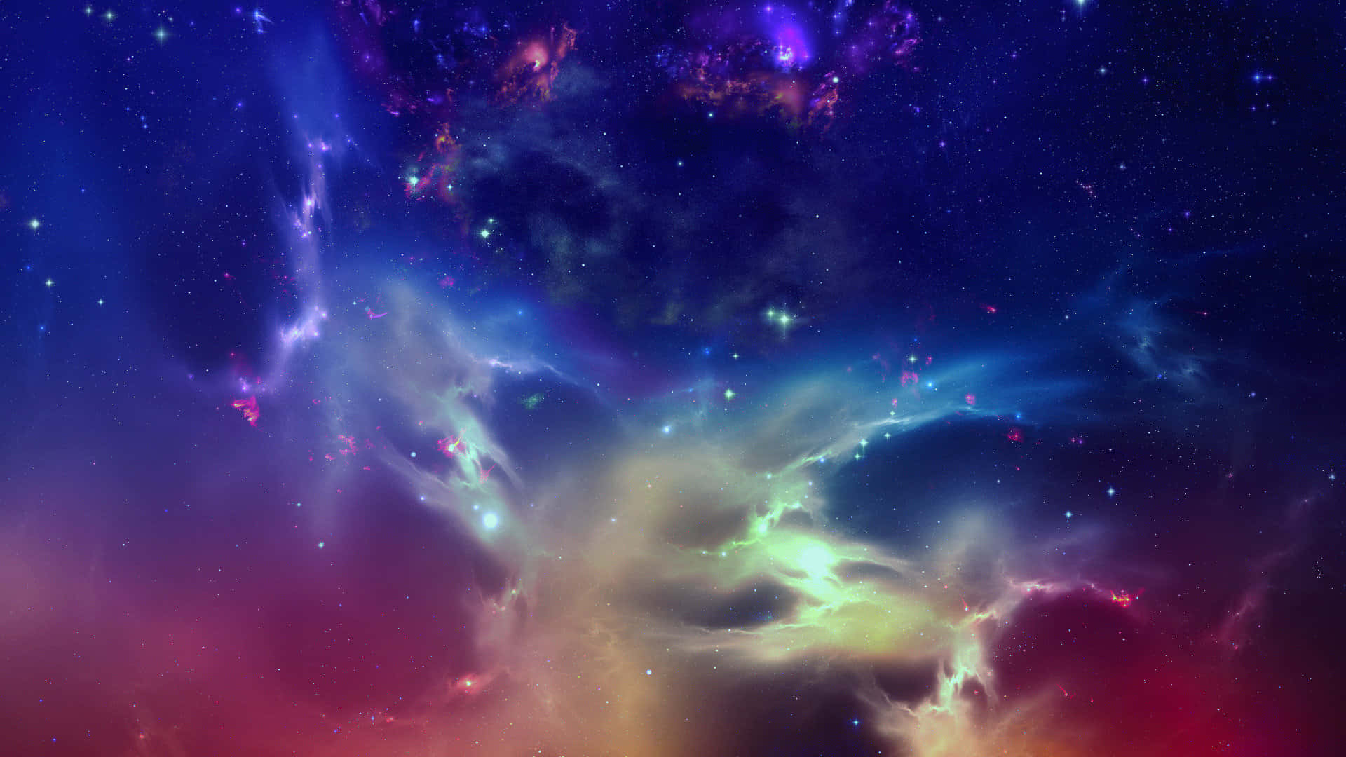 1920 X 1080 Nebula And Stars Background