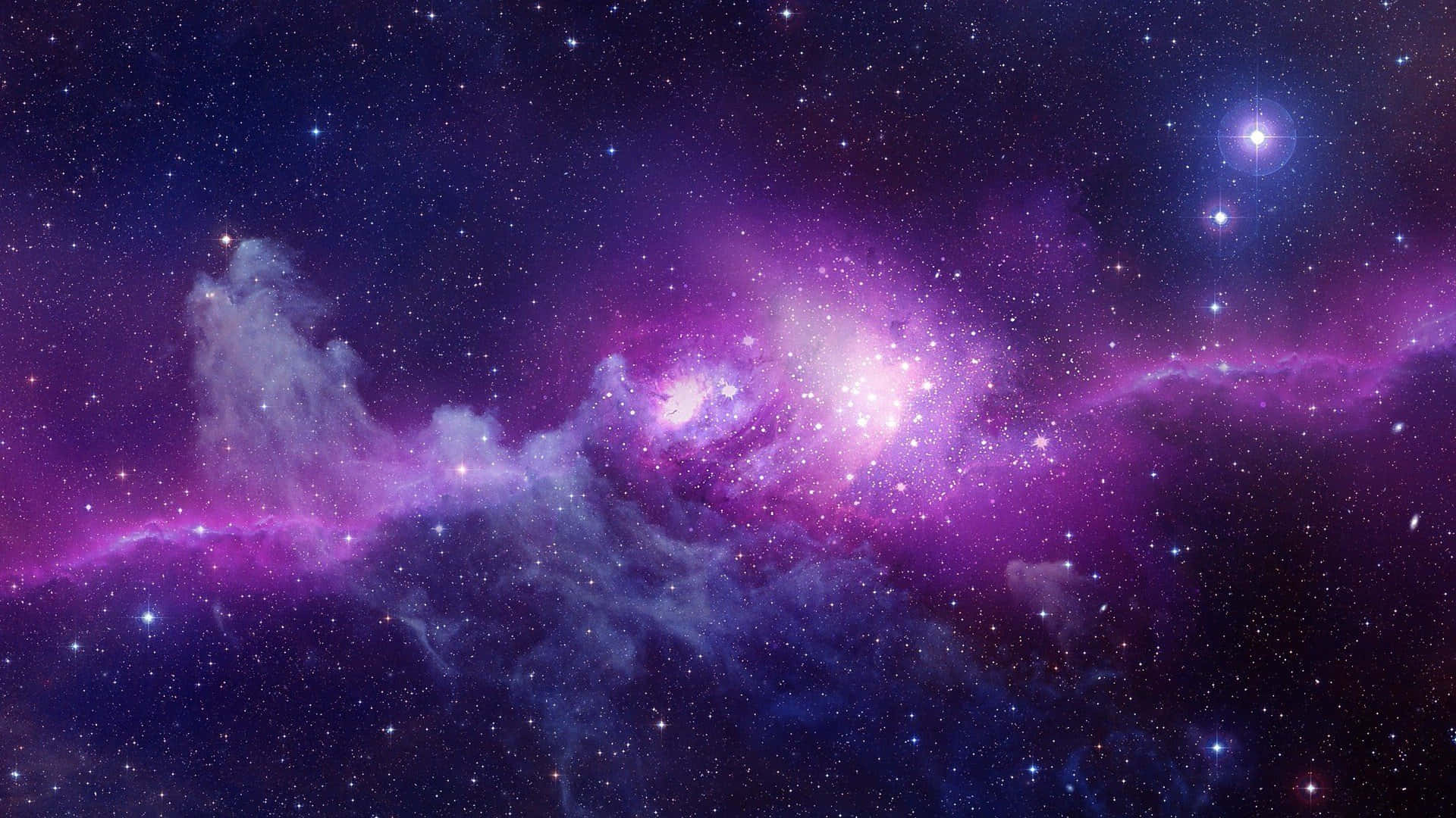 1920 X 1080 Nebula Purple Celestial Background