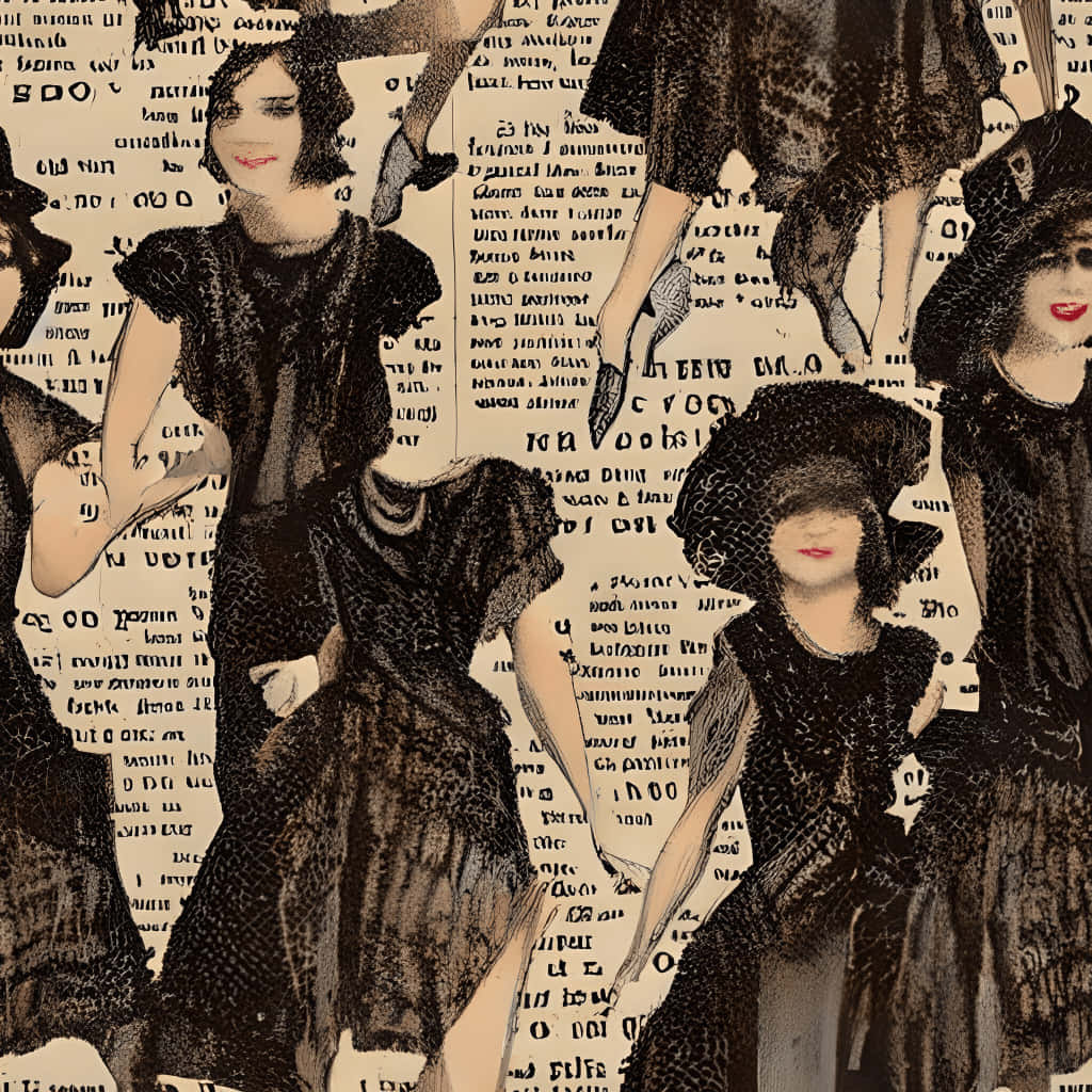 1920s Flapper Fashion Collage