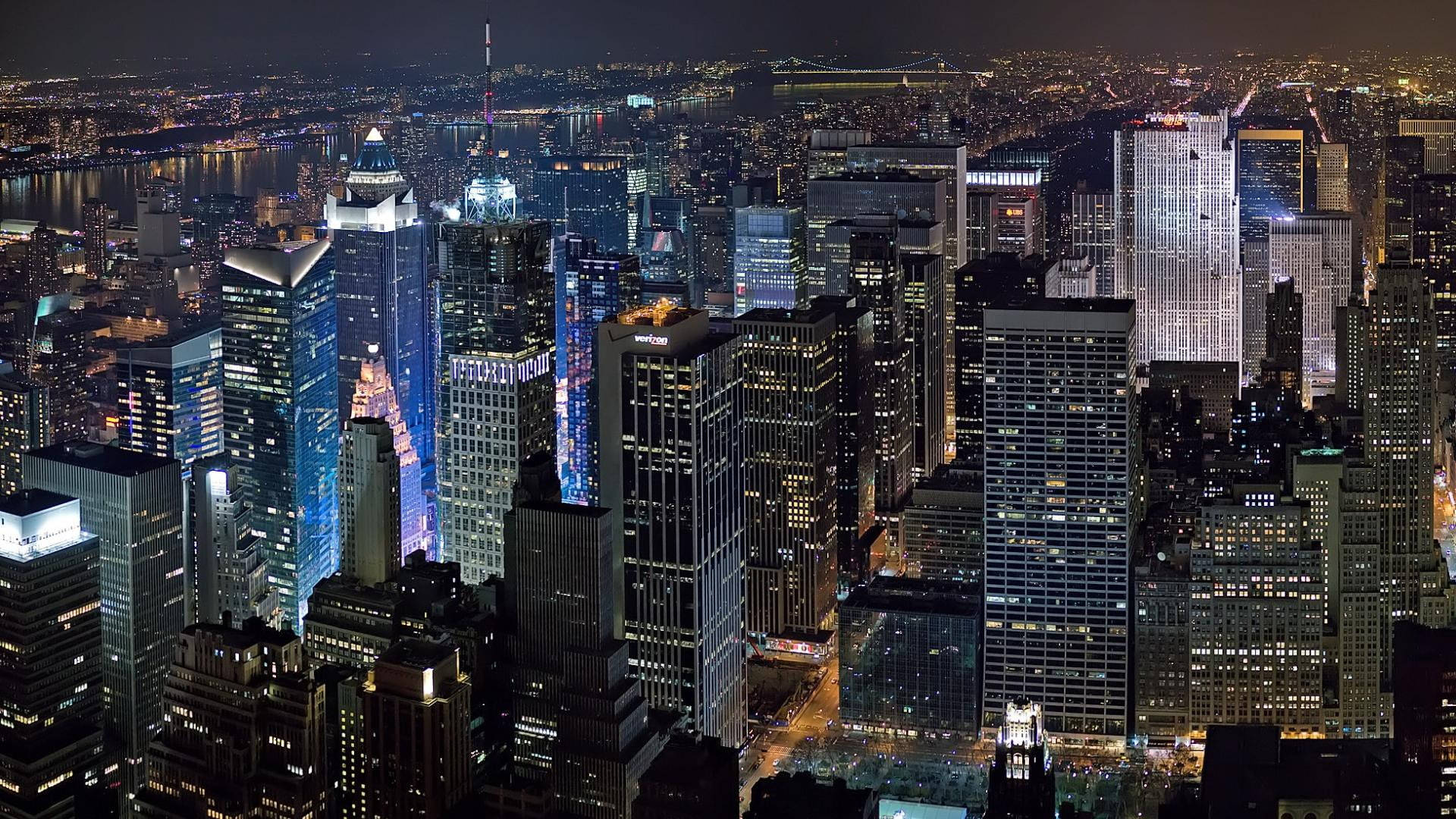 1920x1080 4k New York At Night Background