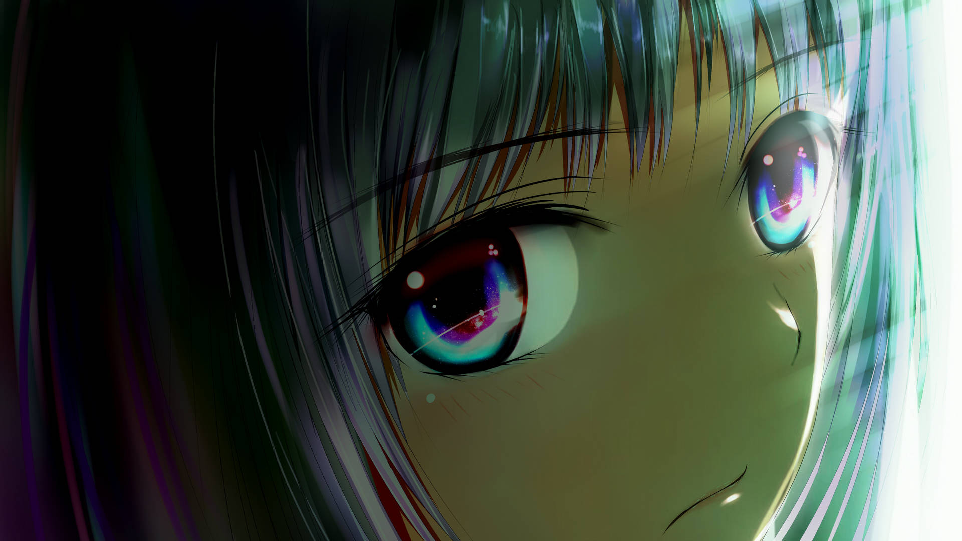 1920x1080 4k Pretty Anime Girl Close-up Background