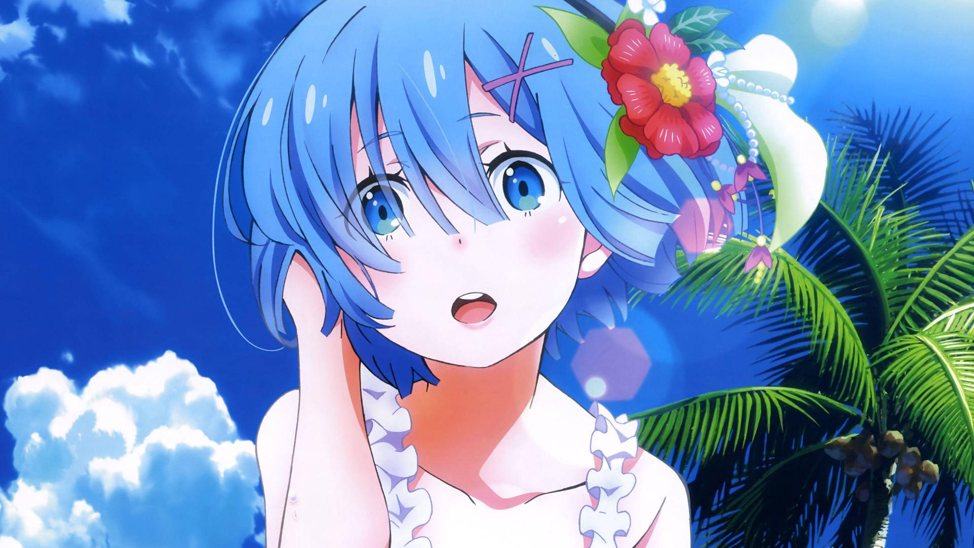 1920x1080 4k Rem With Flower Hairpin
