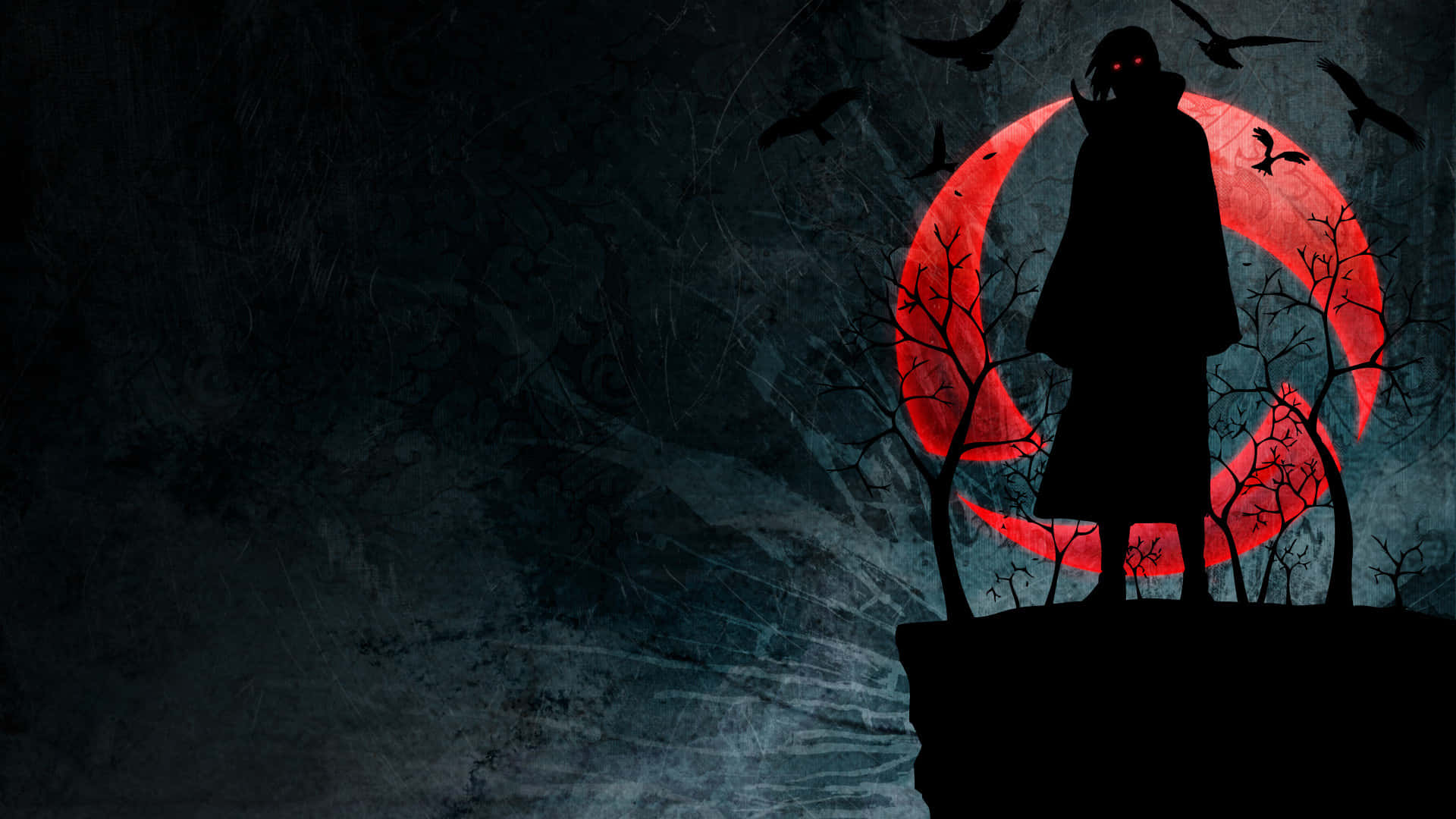 1920x1080 Anime Itachi Uchiha Silhouette Background