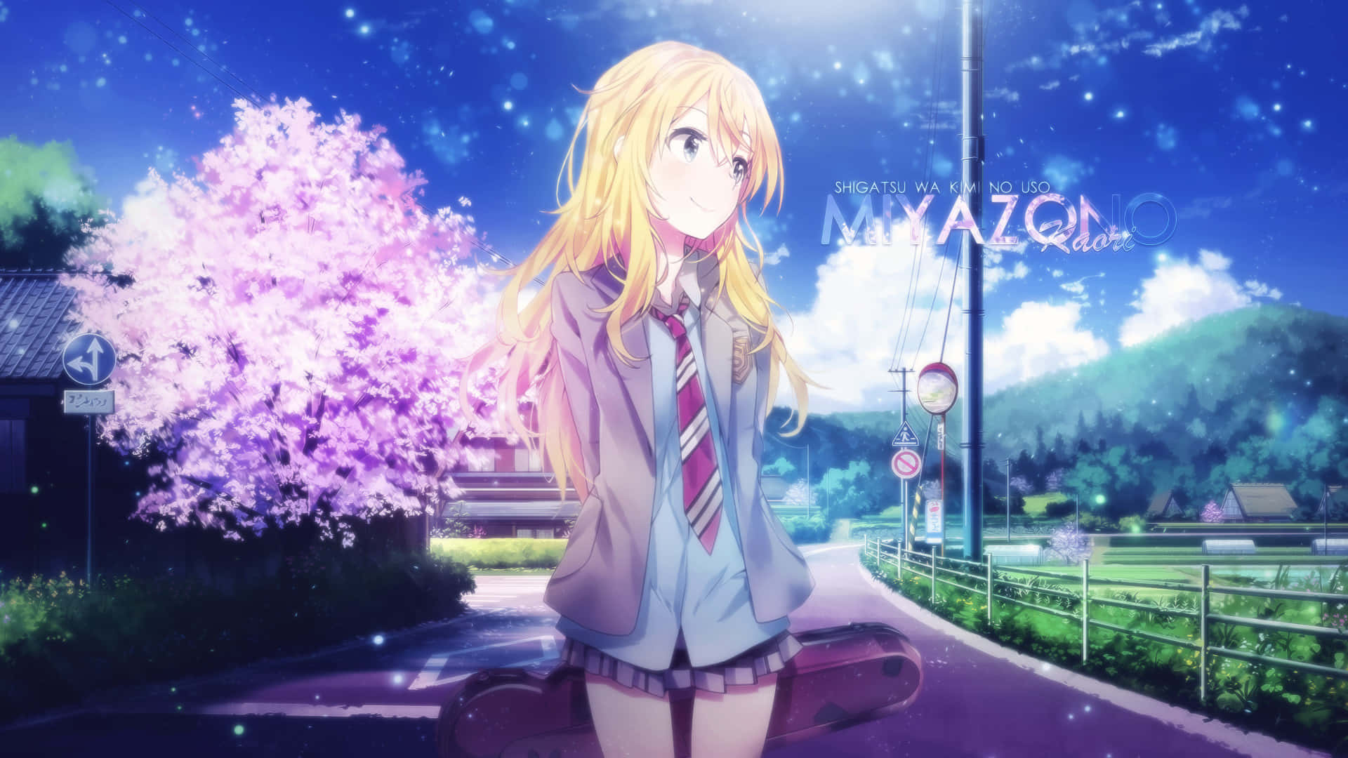 1920x1080 Anime Kaori Miyazono Background