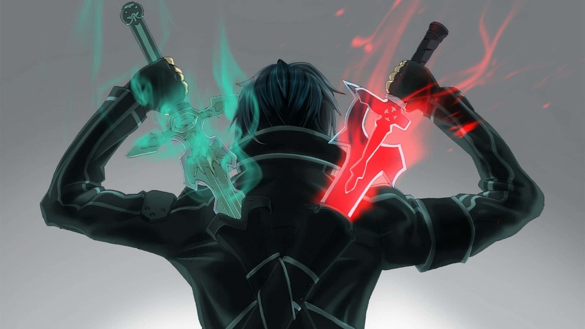 1920x1080 Anime Kirito Dual-wield Background