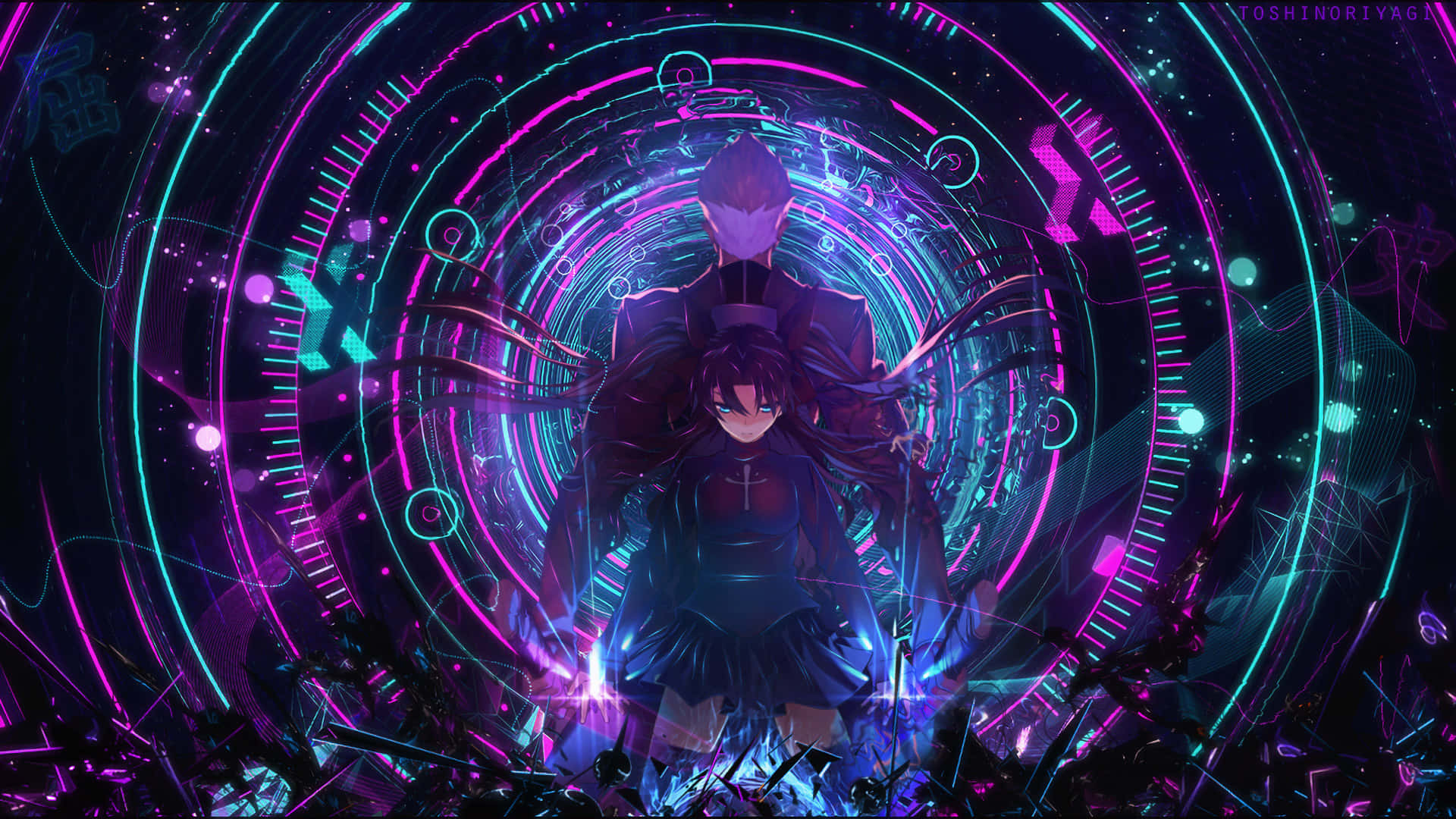 1920x1080 Anime Rin Tohsaka Background