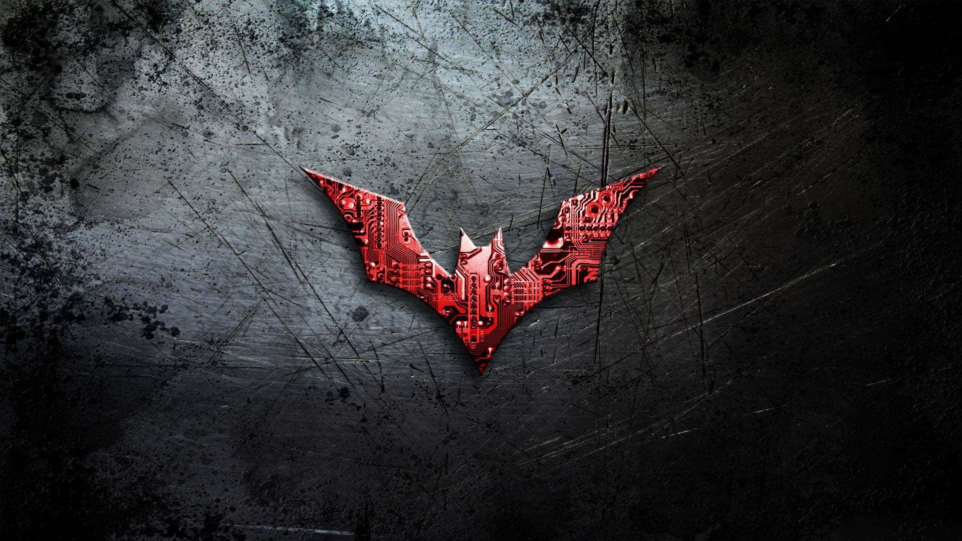 1920x1080 Batman Red Logo Background