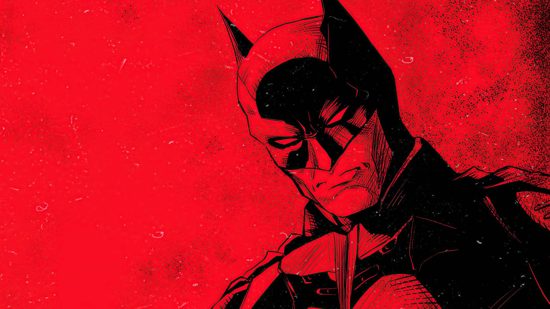 1920x1080 Batman Red Silhouette