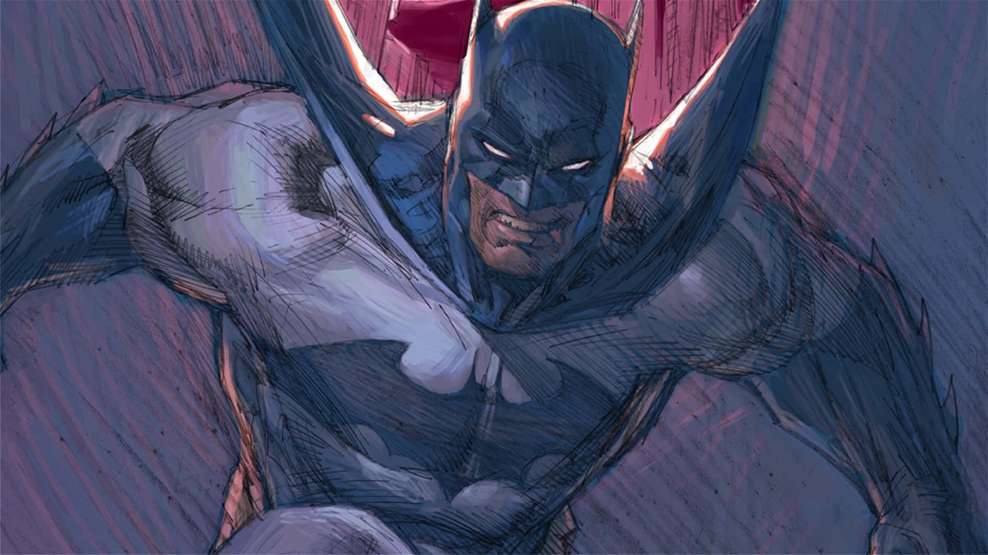 1920x1080 Batman Sketch Background