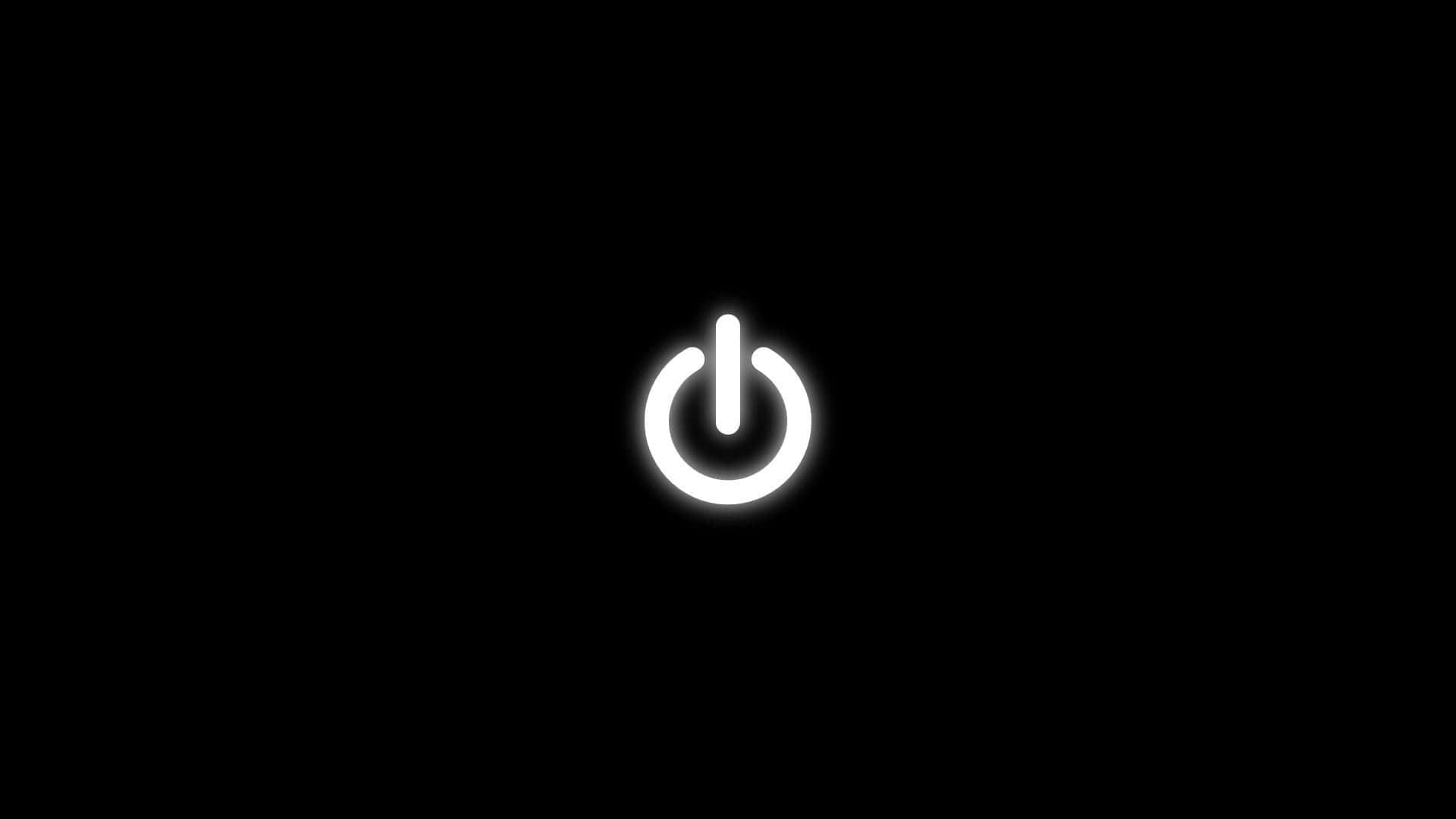 1920x1080 Black Power Button Background