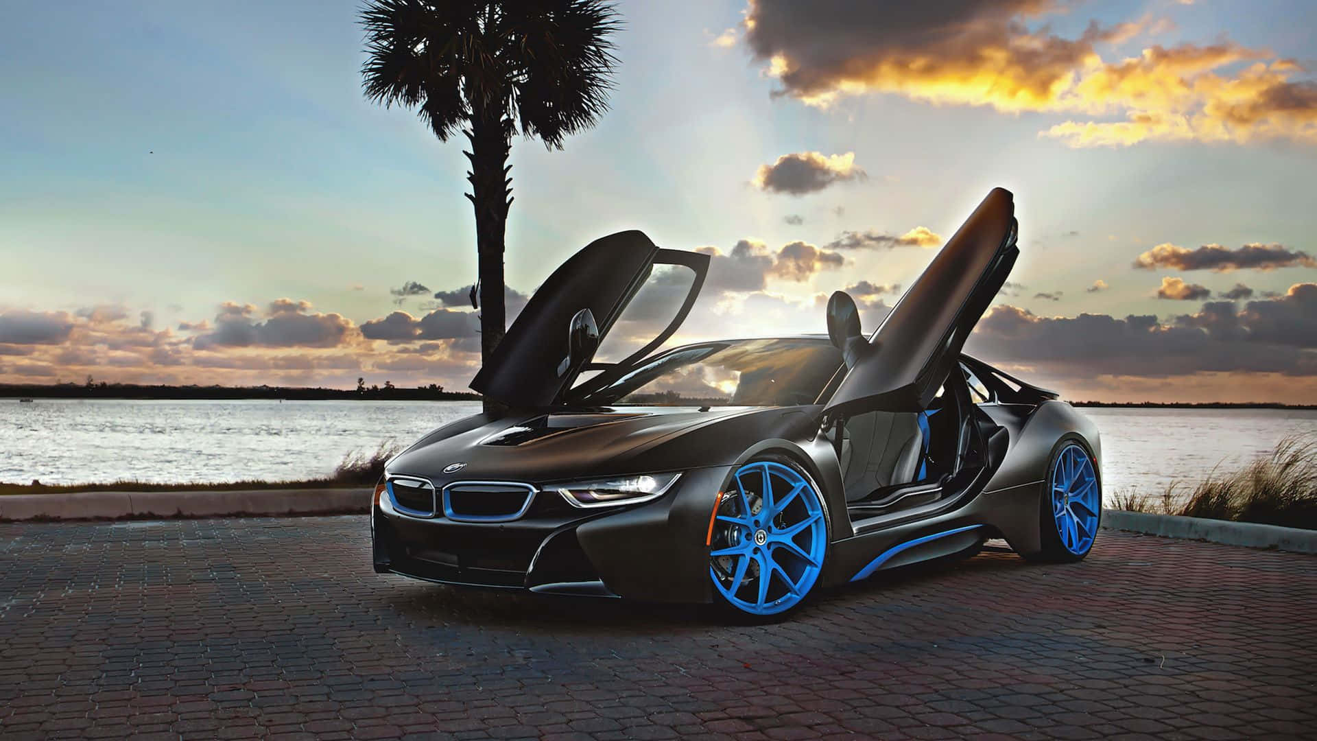 1920x1080 Bmw I8 Convertible Scissor Doors Background