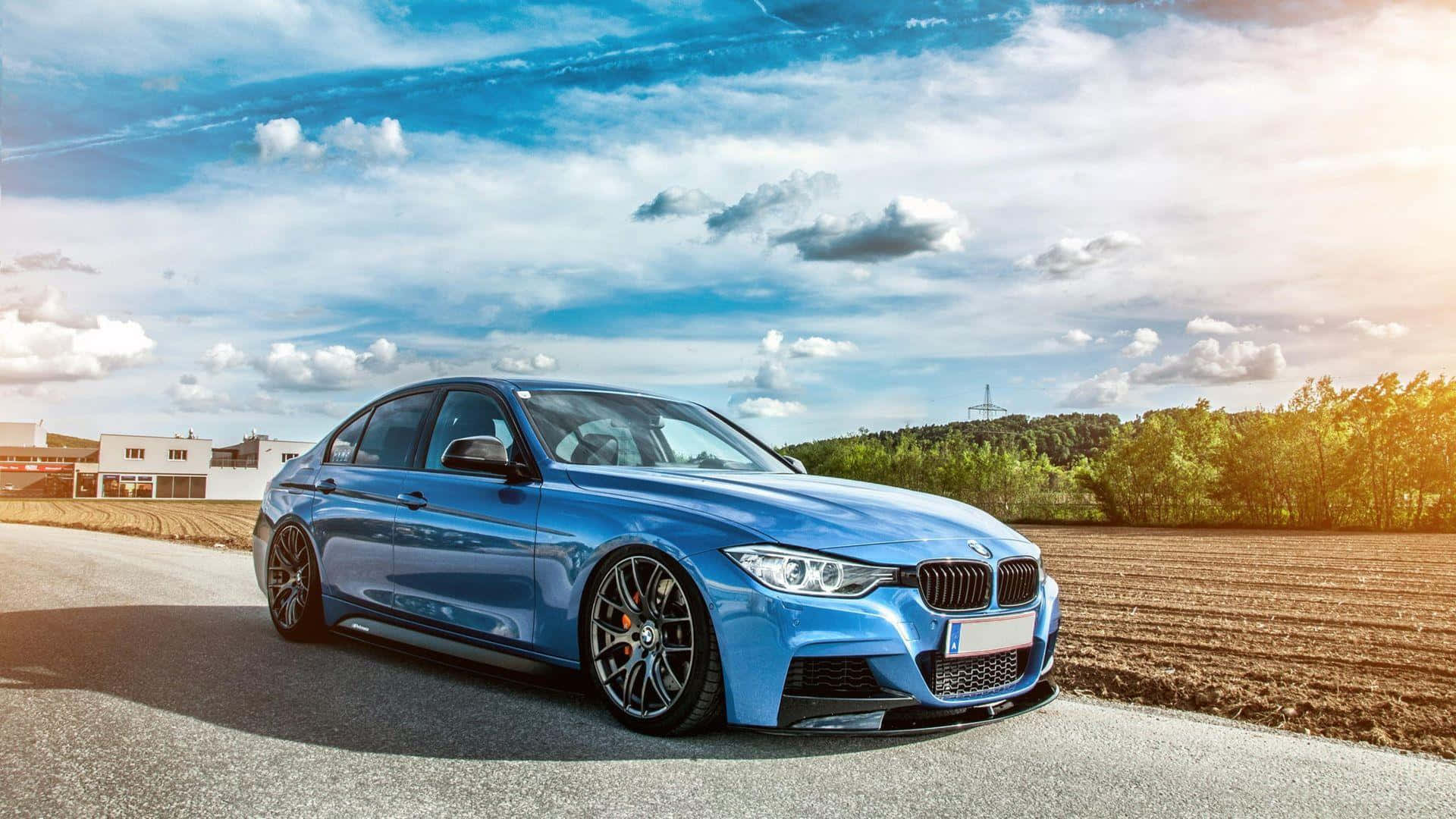 1920x1080 Bmw Shiny Blue F30 Background