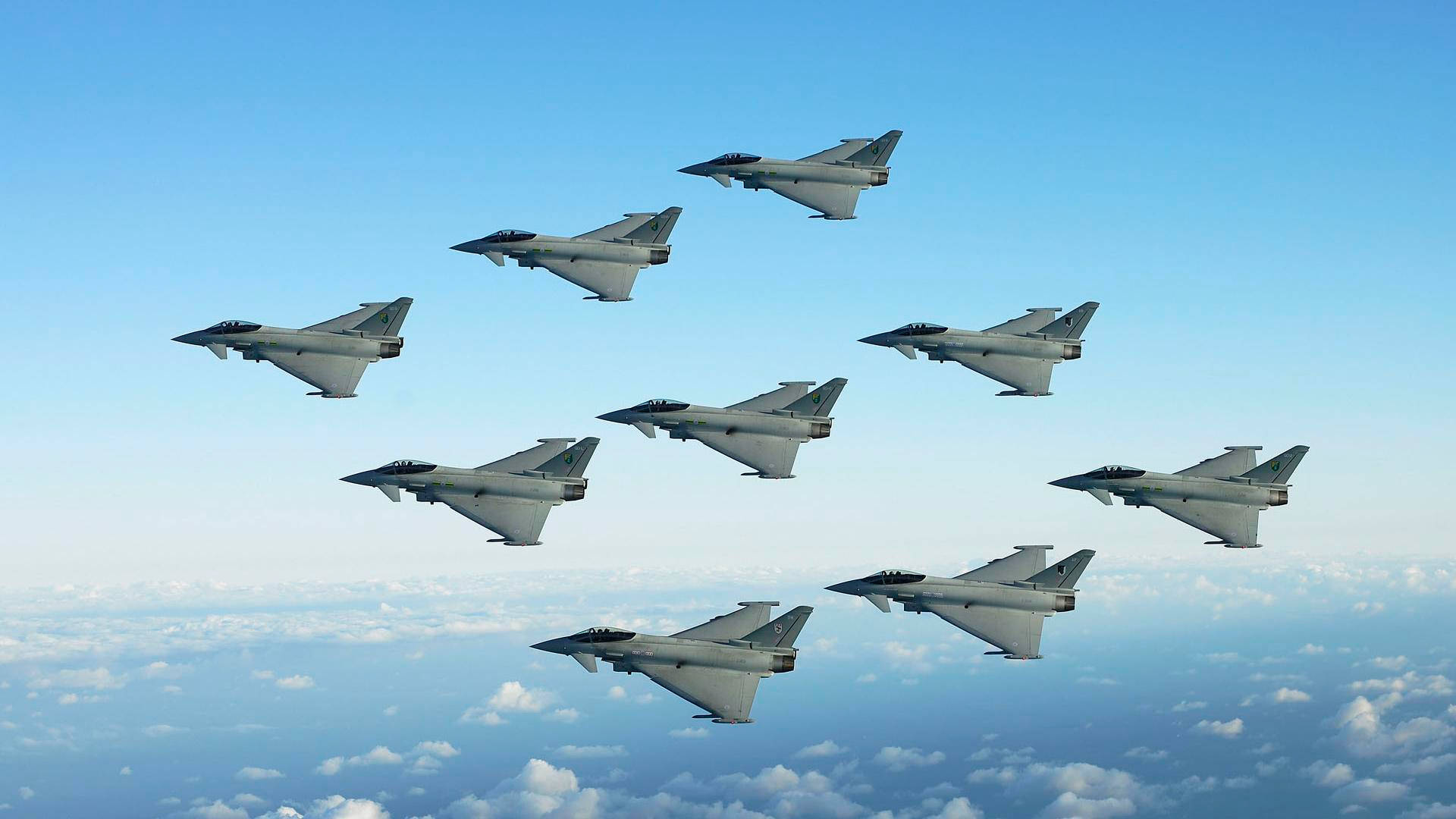 1920x1080 Eurofighter Typhoon Jets Background