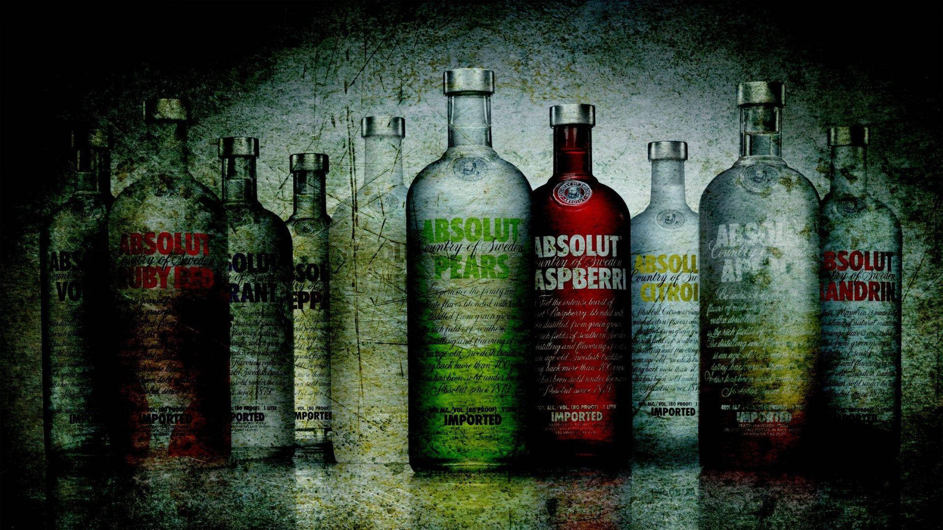 1920x1080 Full Hd Absolut Bottles Background