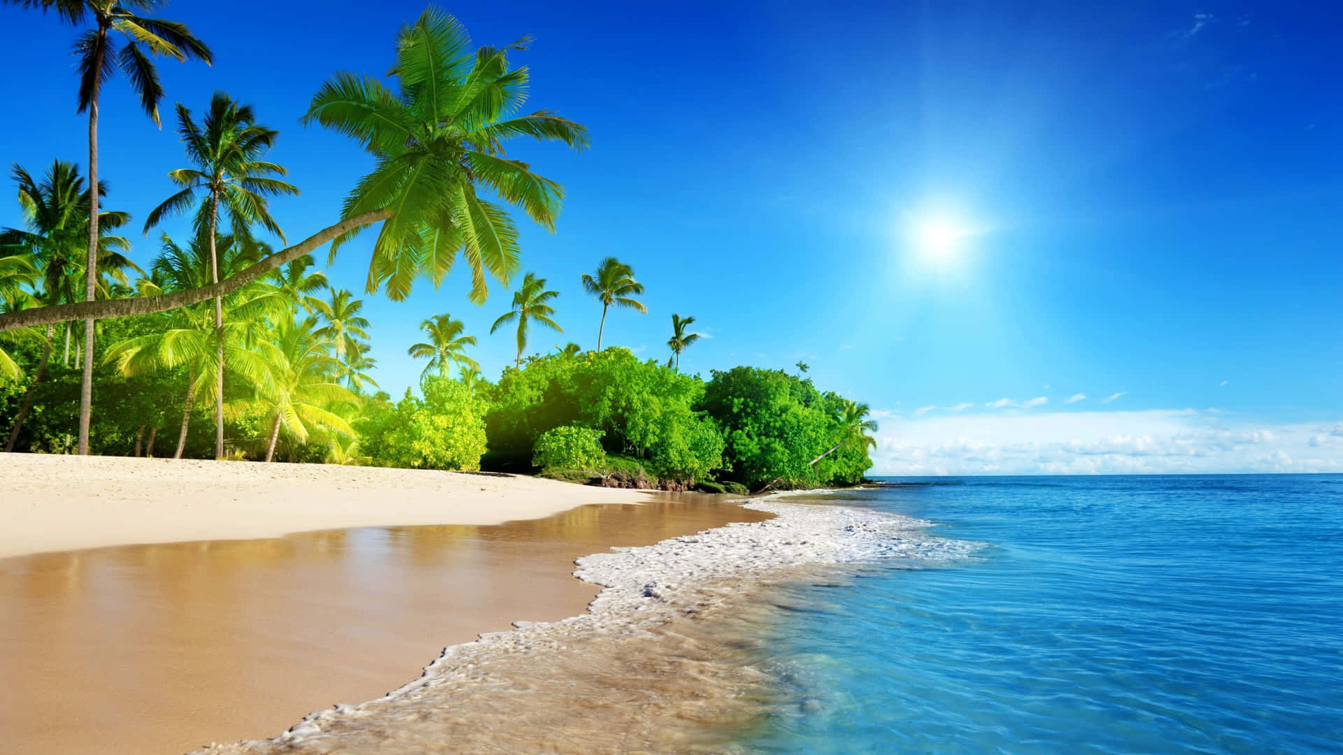 1920x1080 Hd Beach Morning Background