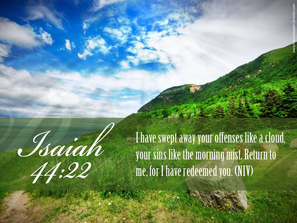 1920x1080 Hd Biblical Isaiah 44:22 Background