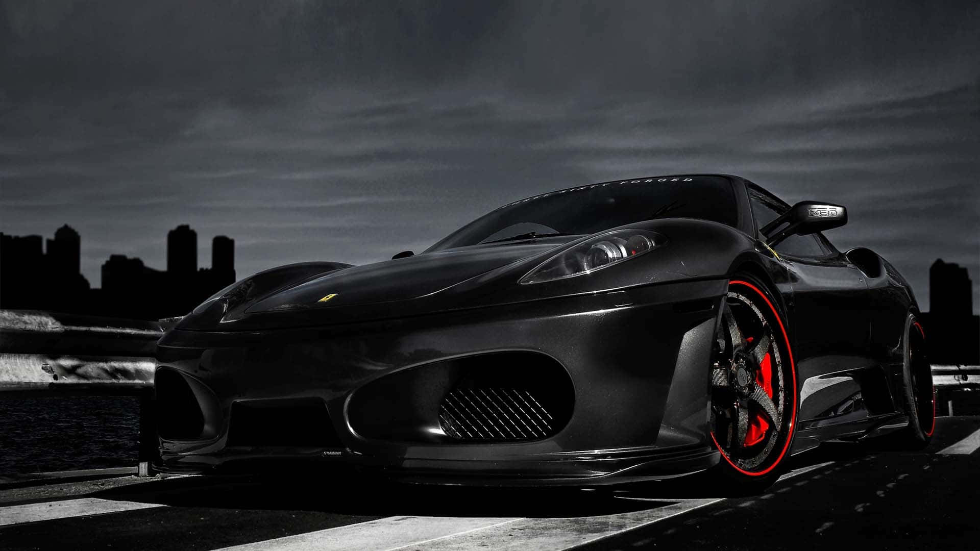 1920x1080 Hd Car Black Ferrari Background