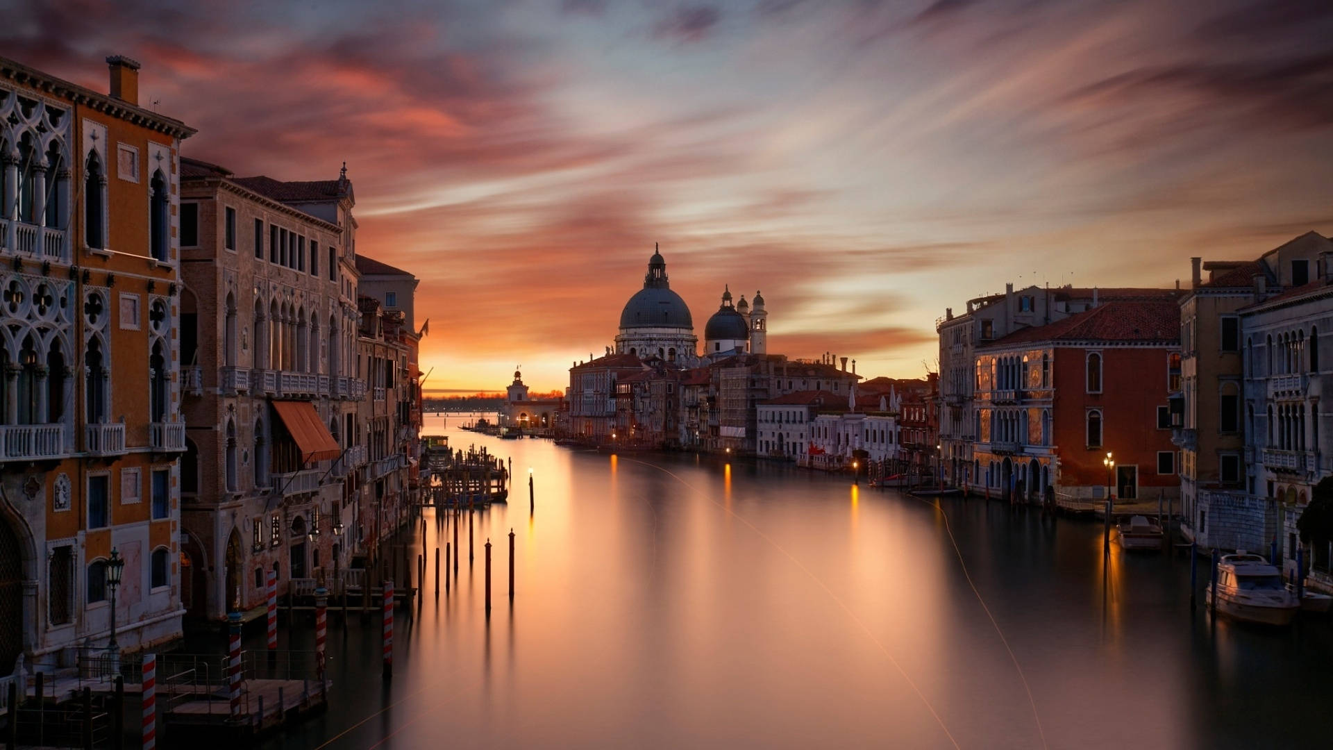 1920x1080 Hd Nature Grand Canal Sunset Background