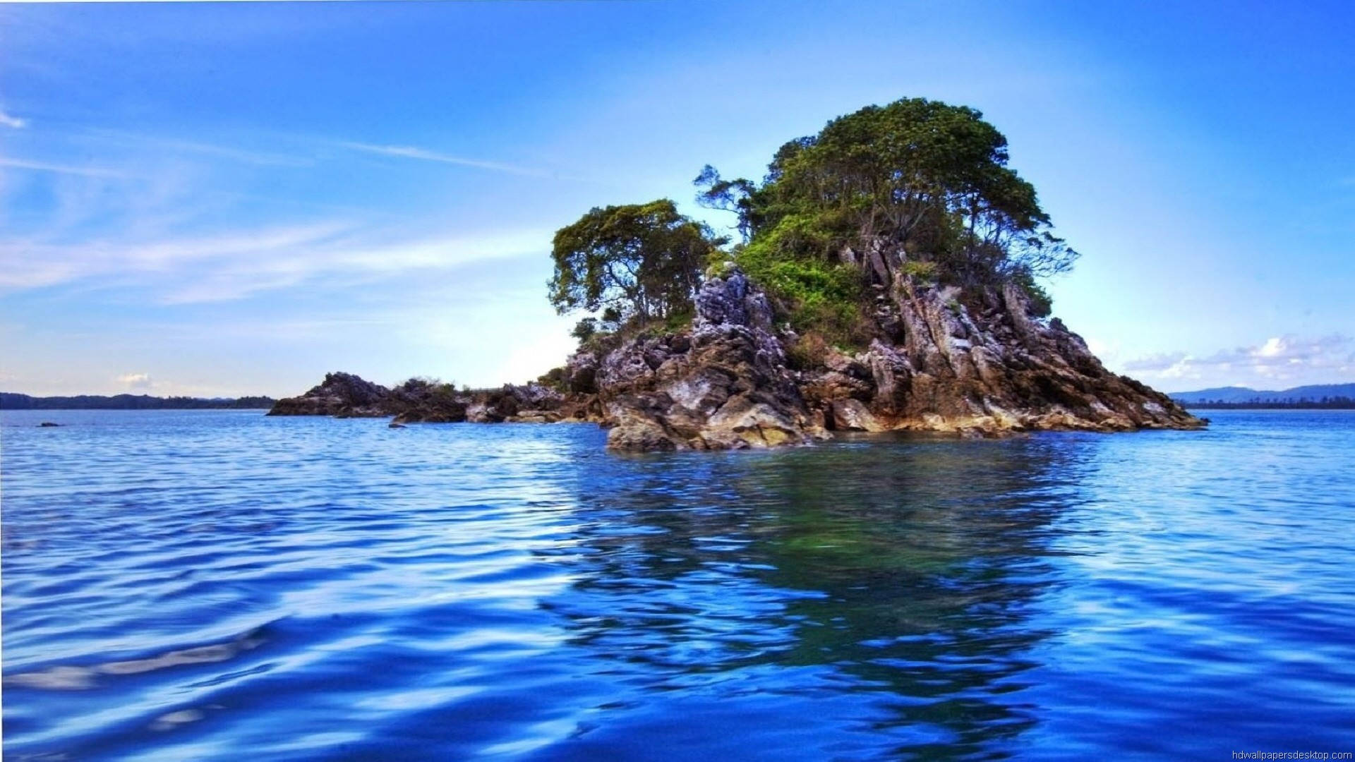 1920x1080 Hd Nature Ocean Island Background