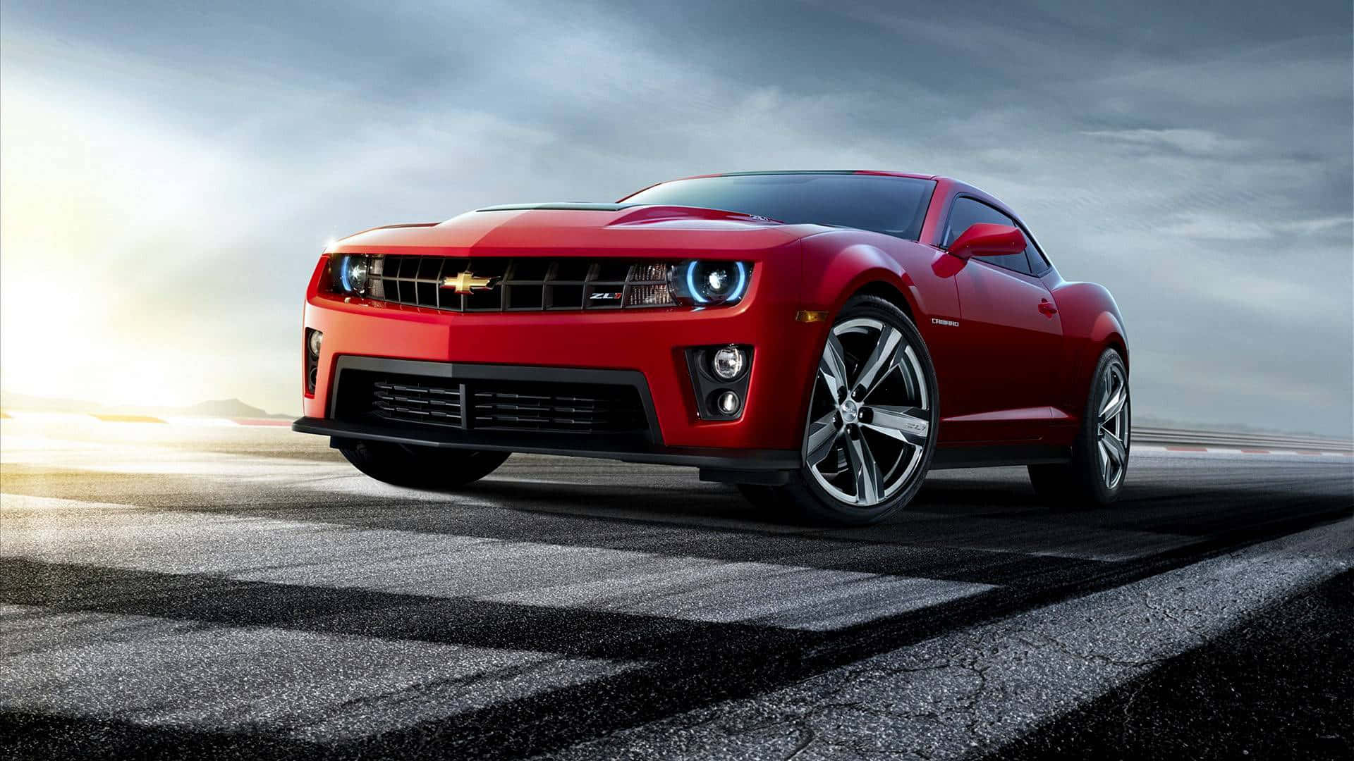 1920x1080 Hd Red Chevrolet Car Background