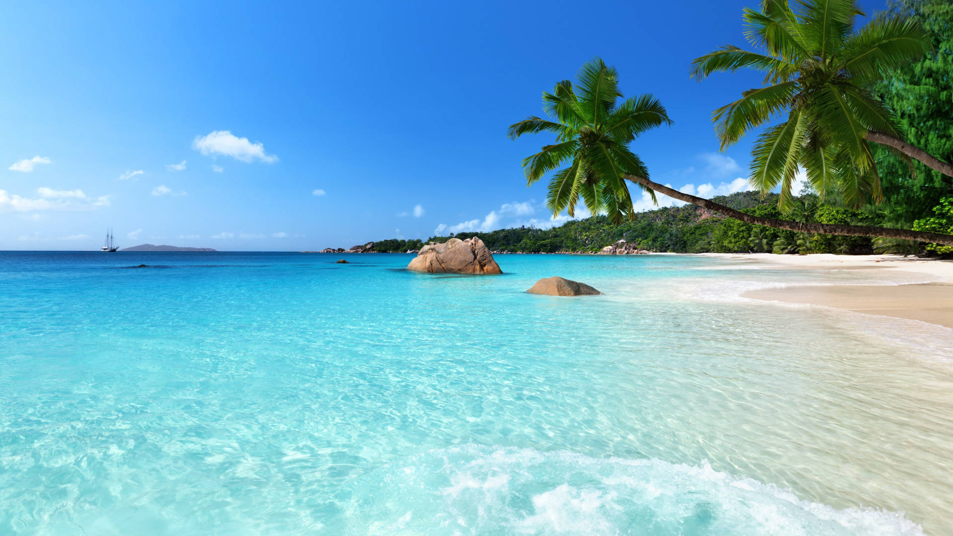 1920x1080 Hd Summer Blue Island Background