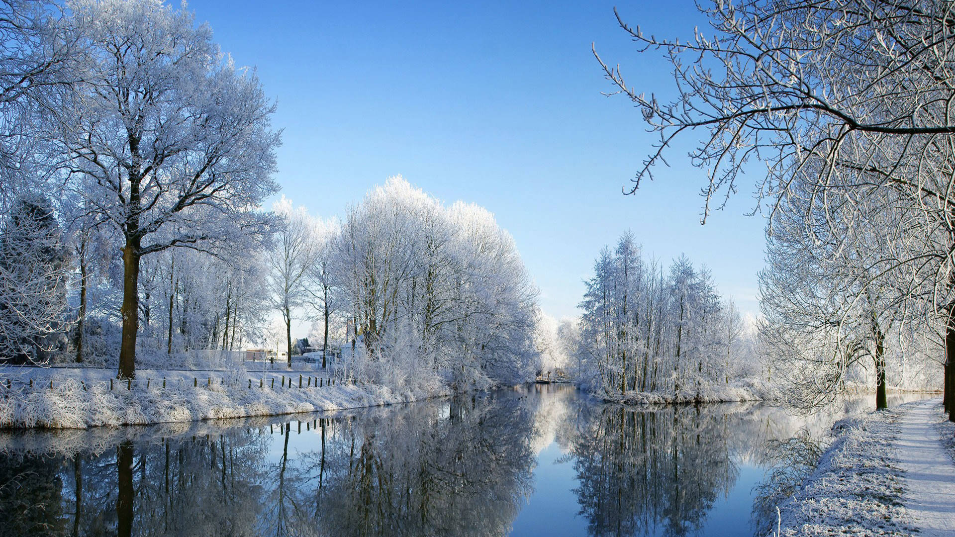 1920x1080 Winter Desktop Serene View Background