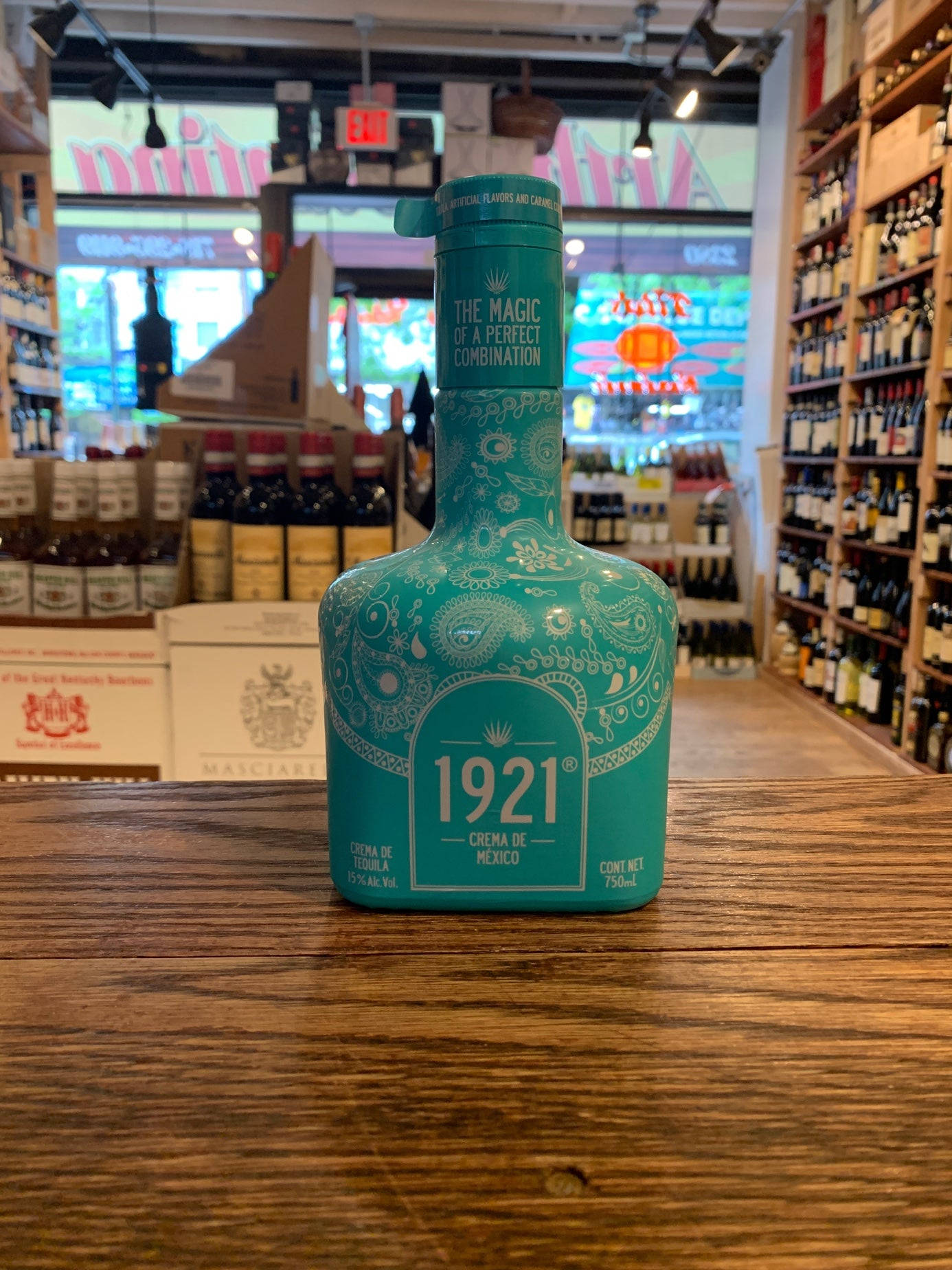 1921 Tequila Azul Maya Crema Bottle In Liquor Store