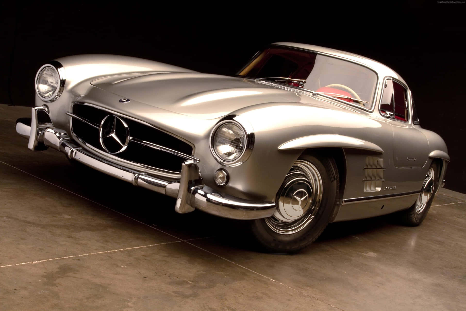 1954 Gullwing Silver Old Mercedes