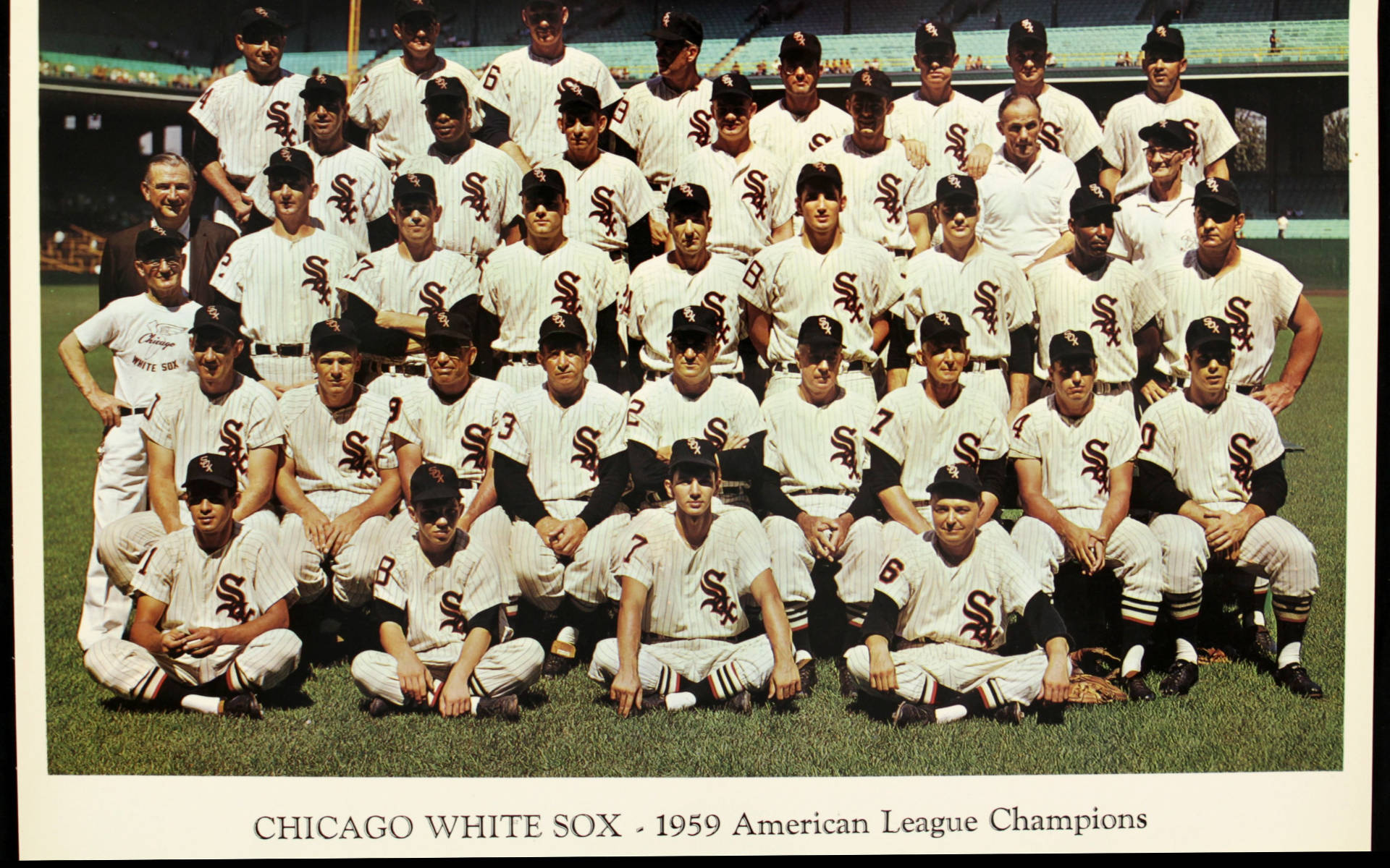 1959 Chicago White Sox Team Photo Background