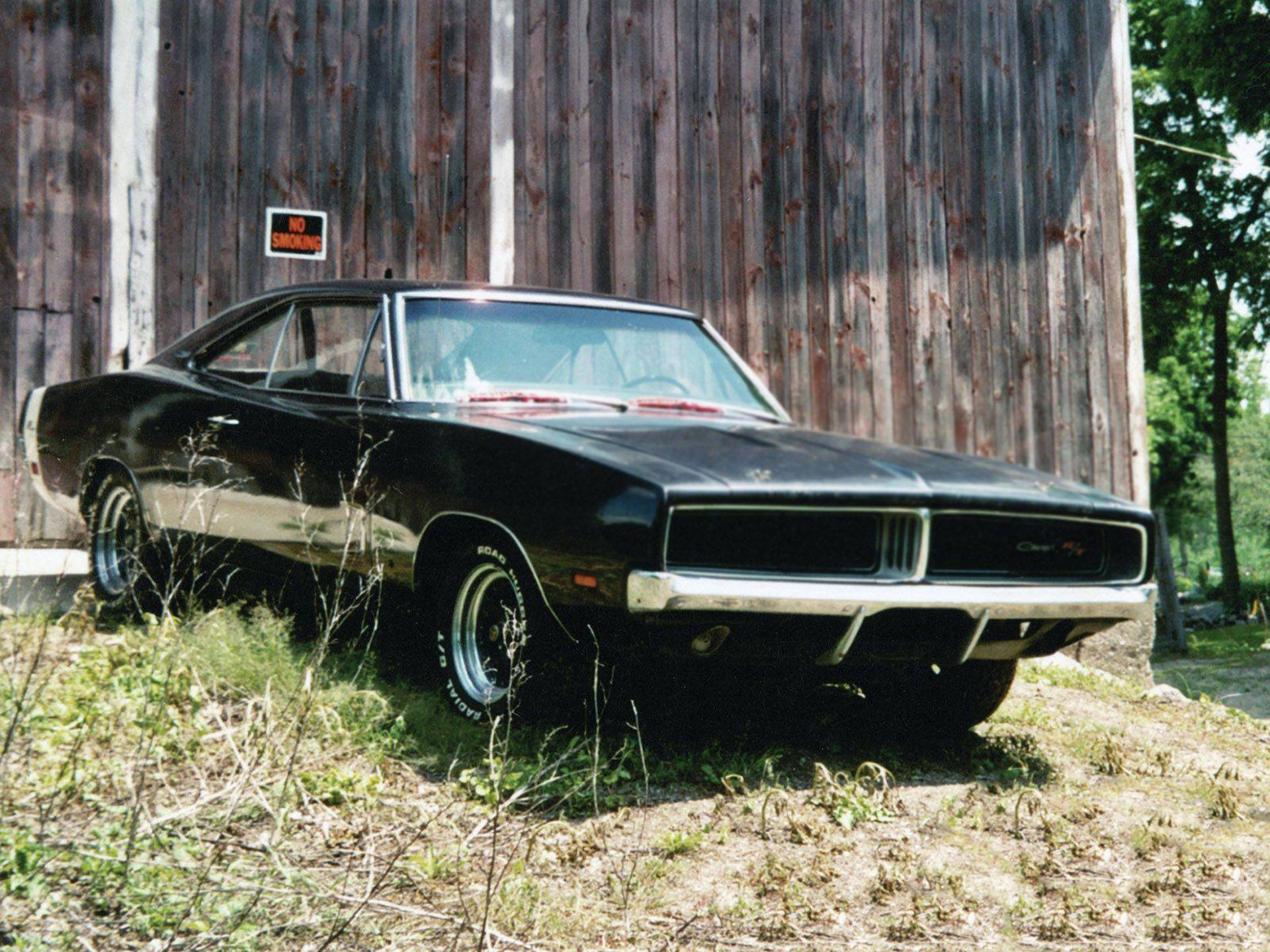1969 Dodge Charger Near Barn Background