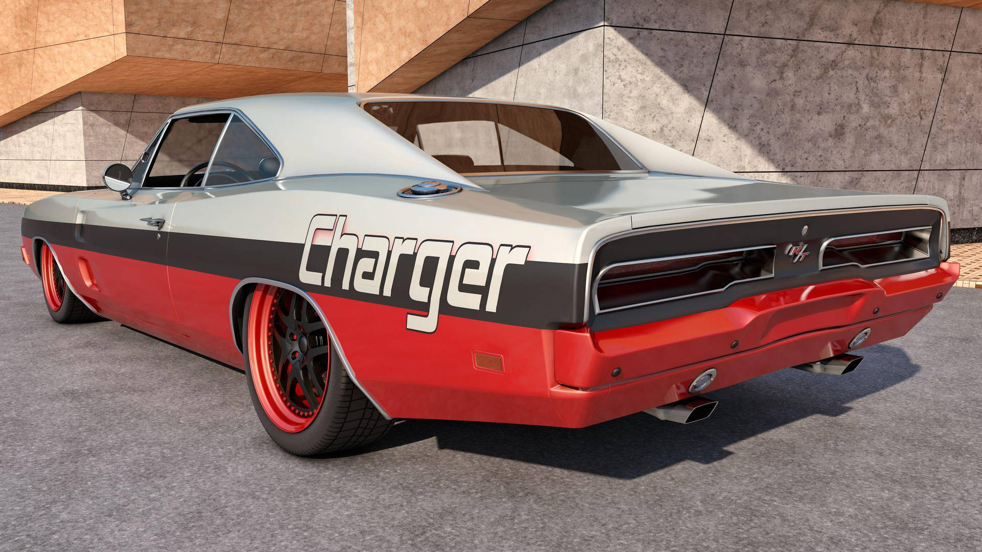 1969 Dodge Charger - Vintage American Muscle Car Background