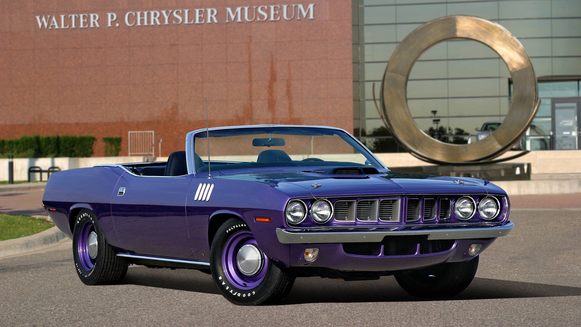 1971 Dark Violet Plymouth Barracuda Convertible Background