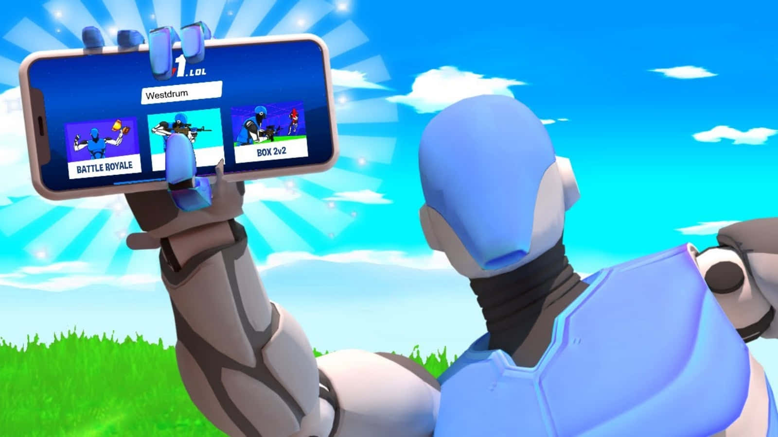 1v1lol Holding Phone Background