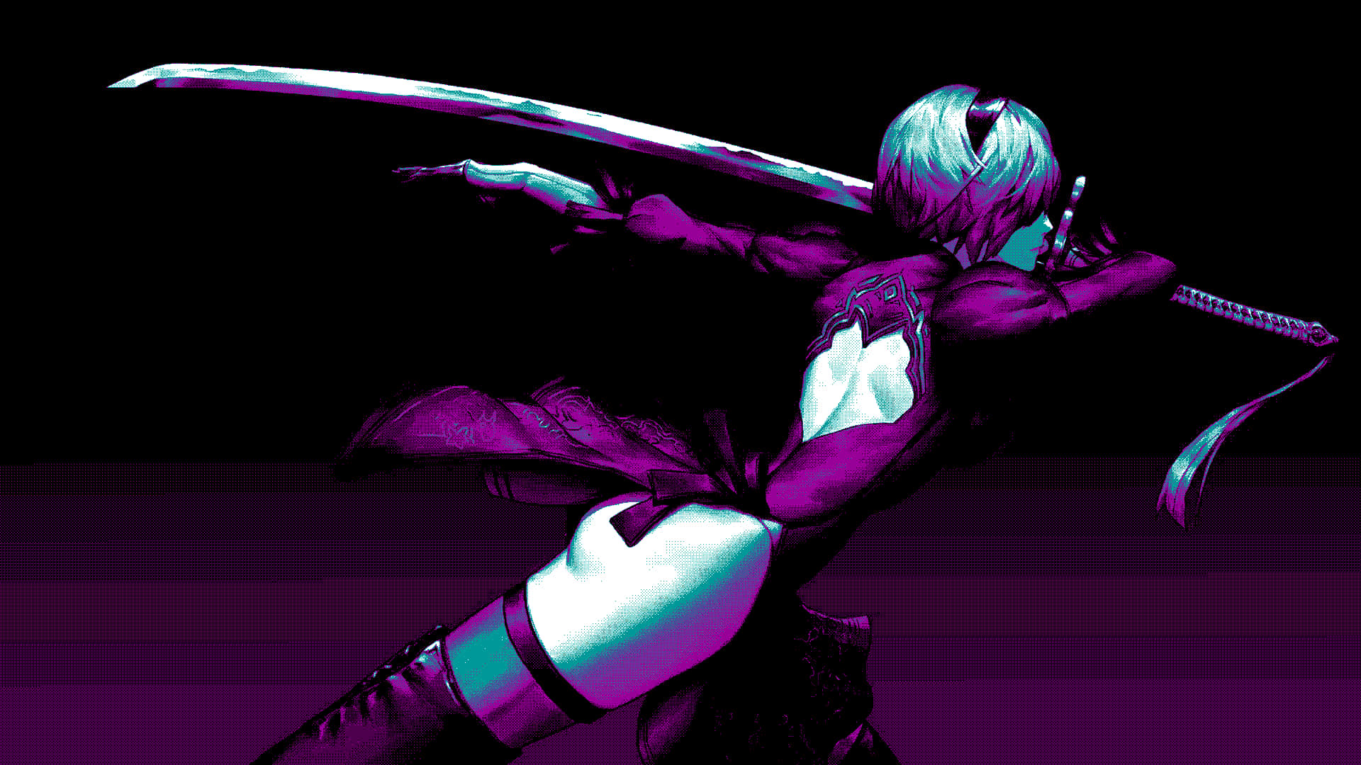 2 Type B Vaporwave Anime Background