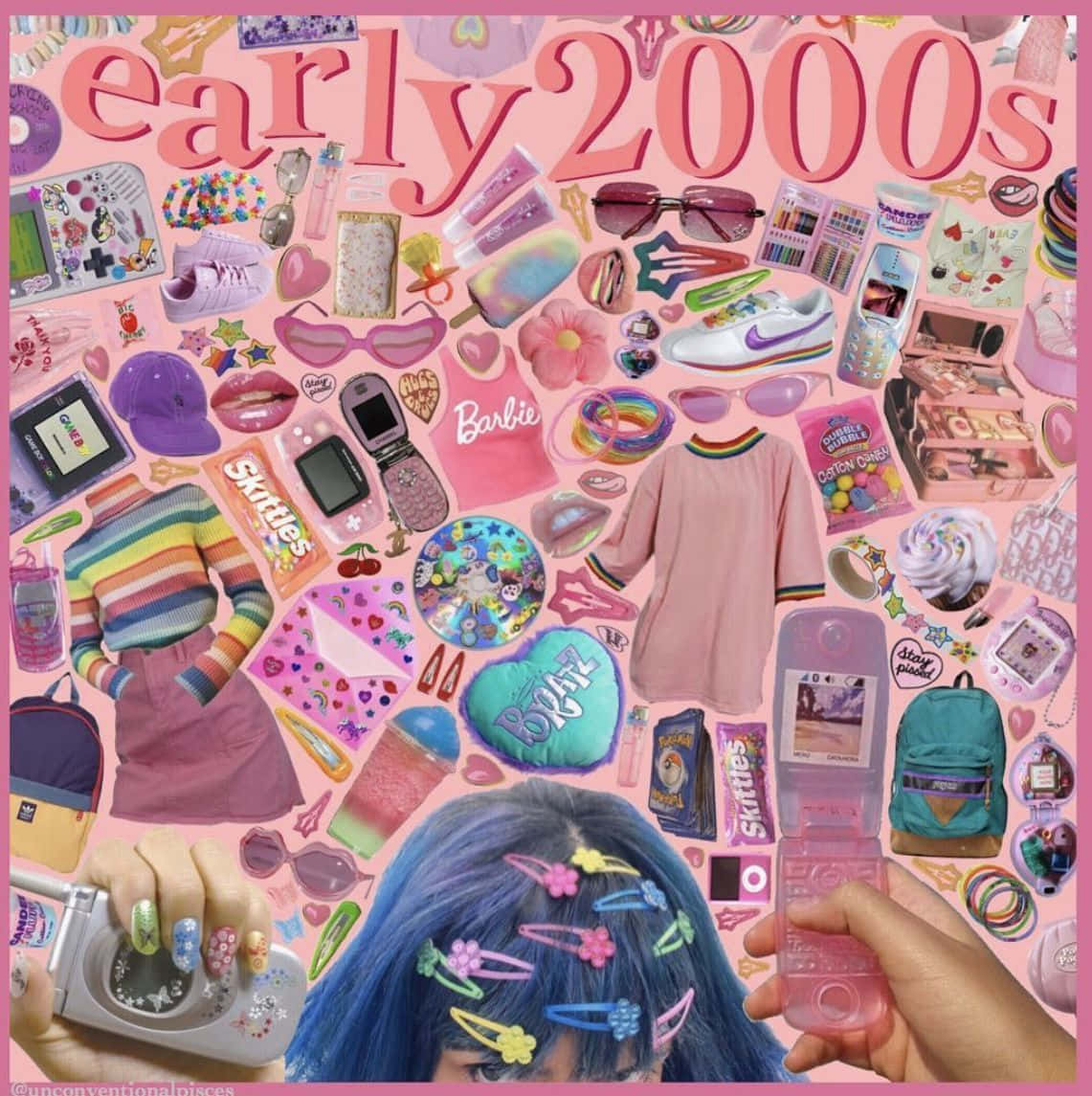 2000s Pink Girl Aesthetic Background