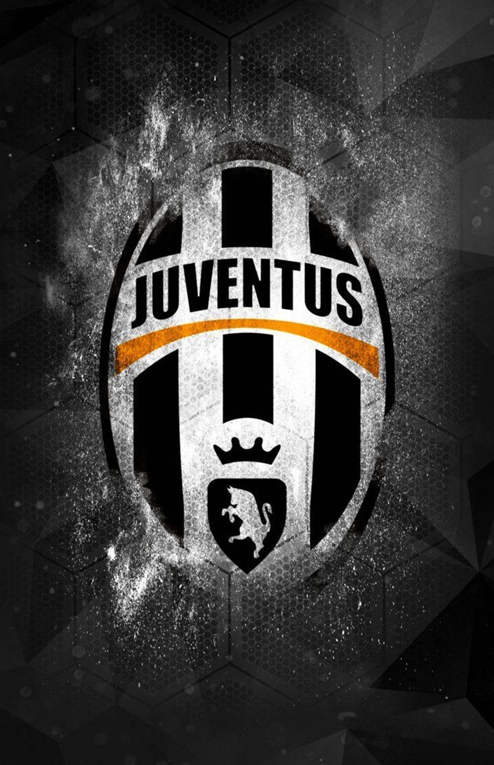 2004-2017 Juventus Black And White Logo Background