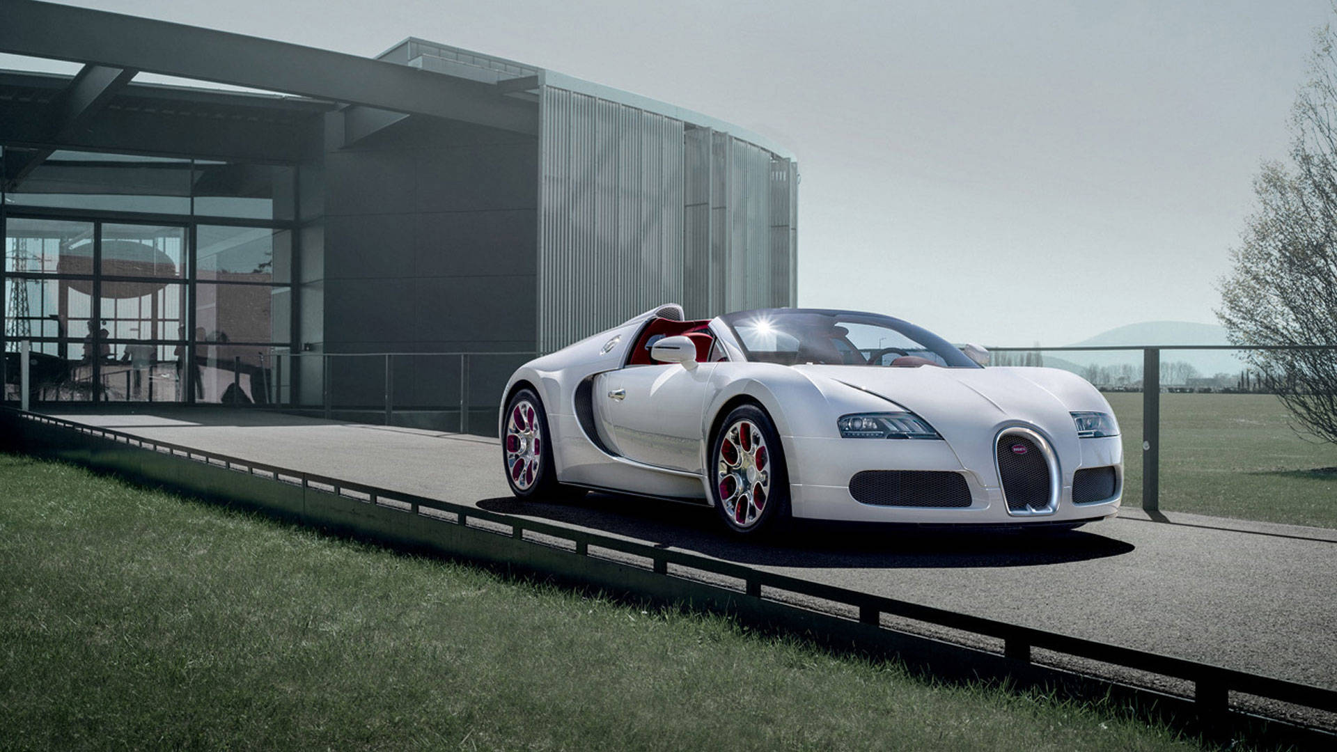2009 Cool Bugatti Veyron White Background