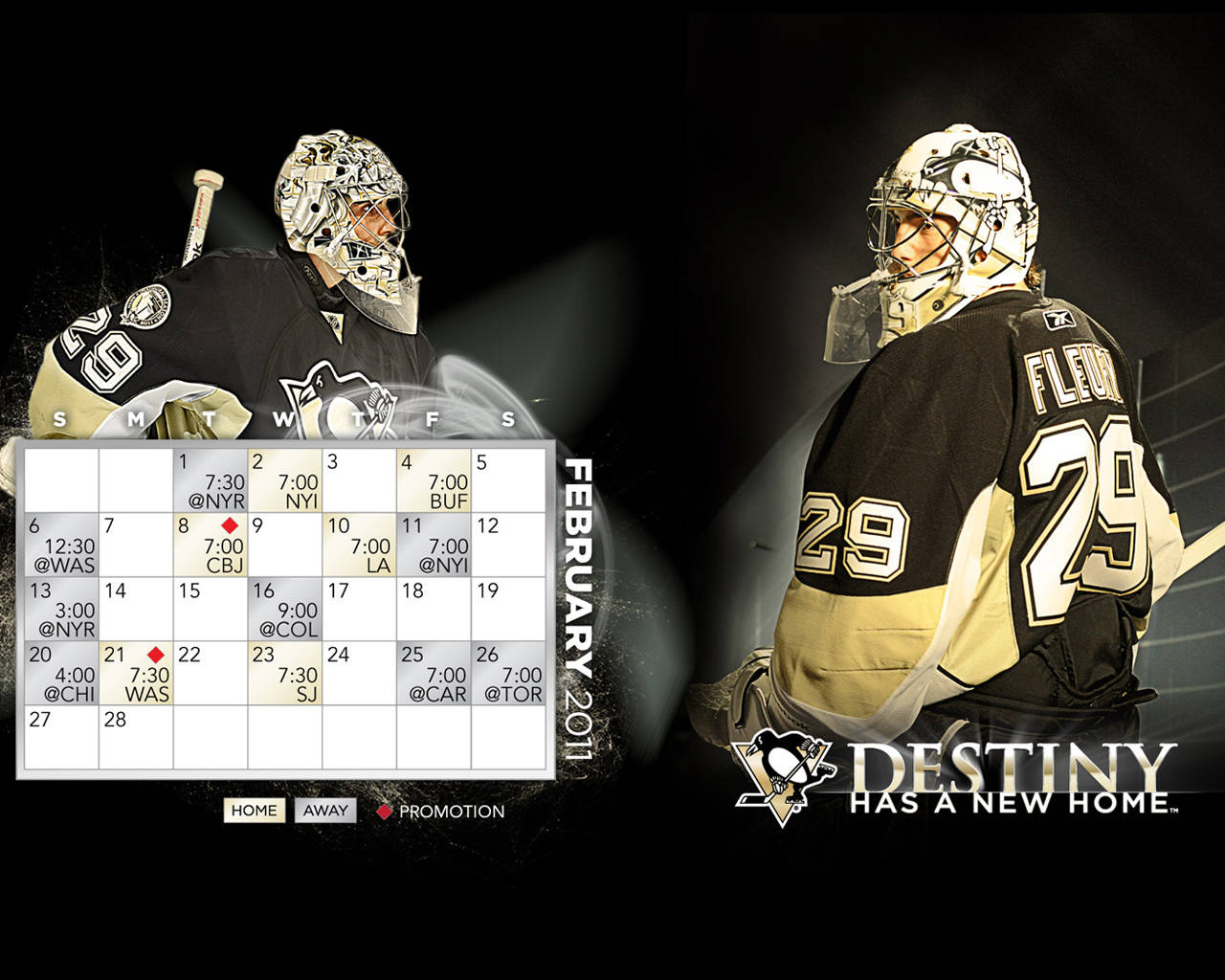 2011 Pittsburgh Penguins Marc Andre Fleury Background