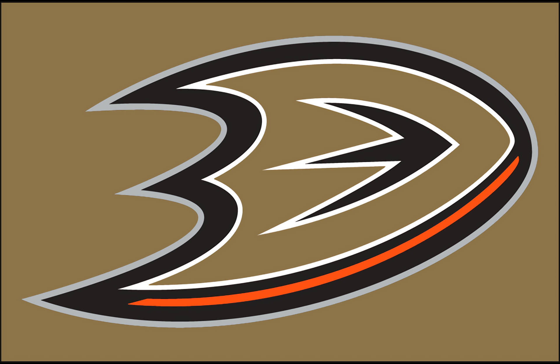 2013 Anaheim Ducks Brown Background