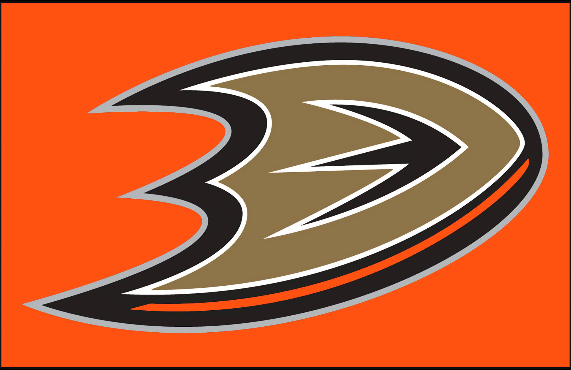 2013 Anaheim Ducks Orange Background Background