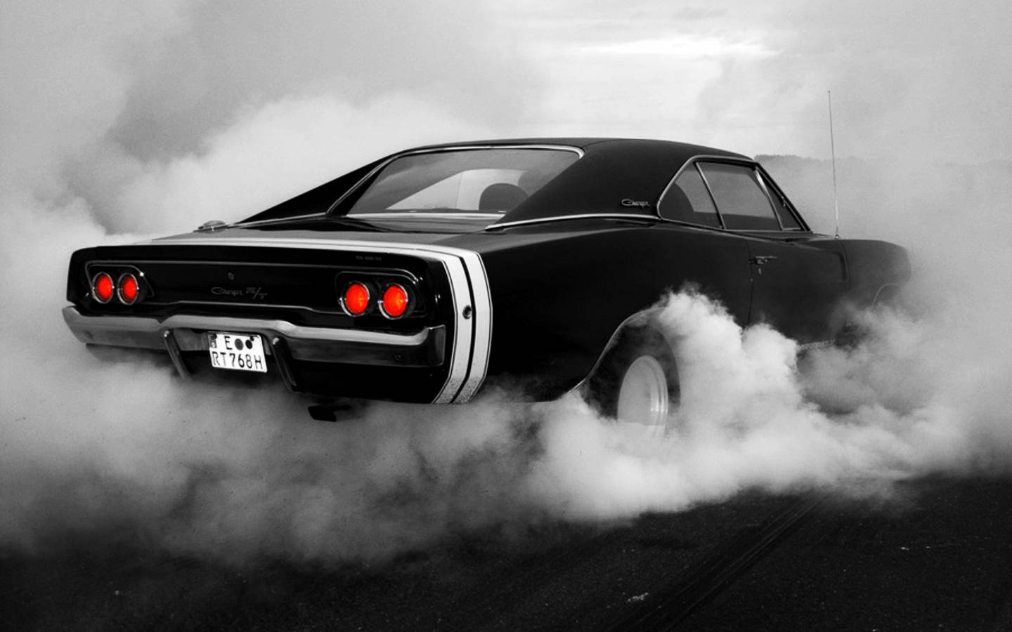 2013 Dodge Charger R/t Muscle Car Conquering The Road Background